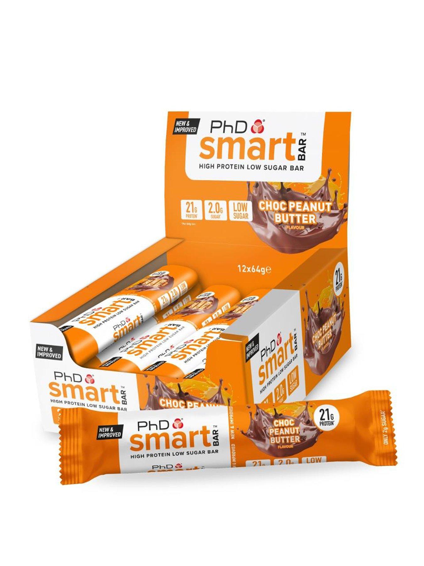Science in Sport SiS PHD RETAIL BAR SMART HFSS CHOC PEANUT BUTTER 64G EU6 1X12 -Milk