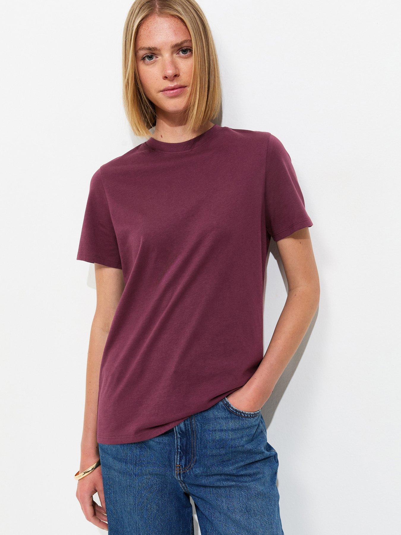 Image 1 of 5 of New Look Cotton T-Shirt - Red