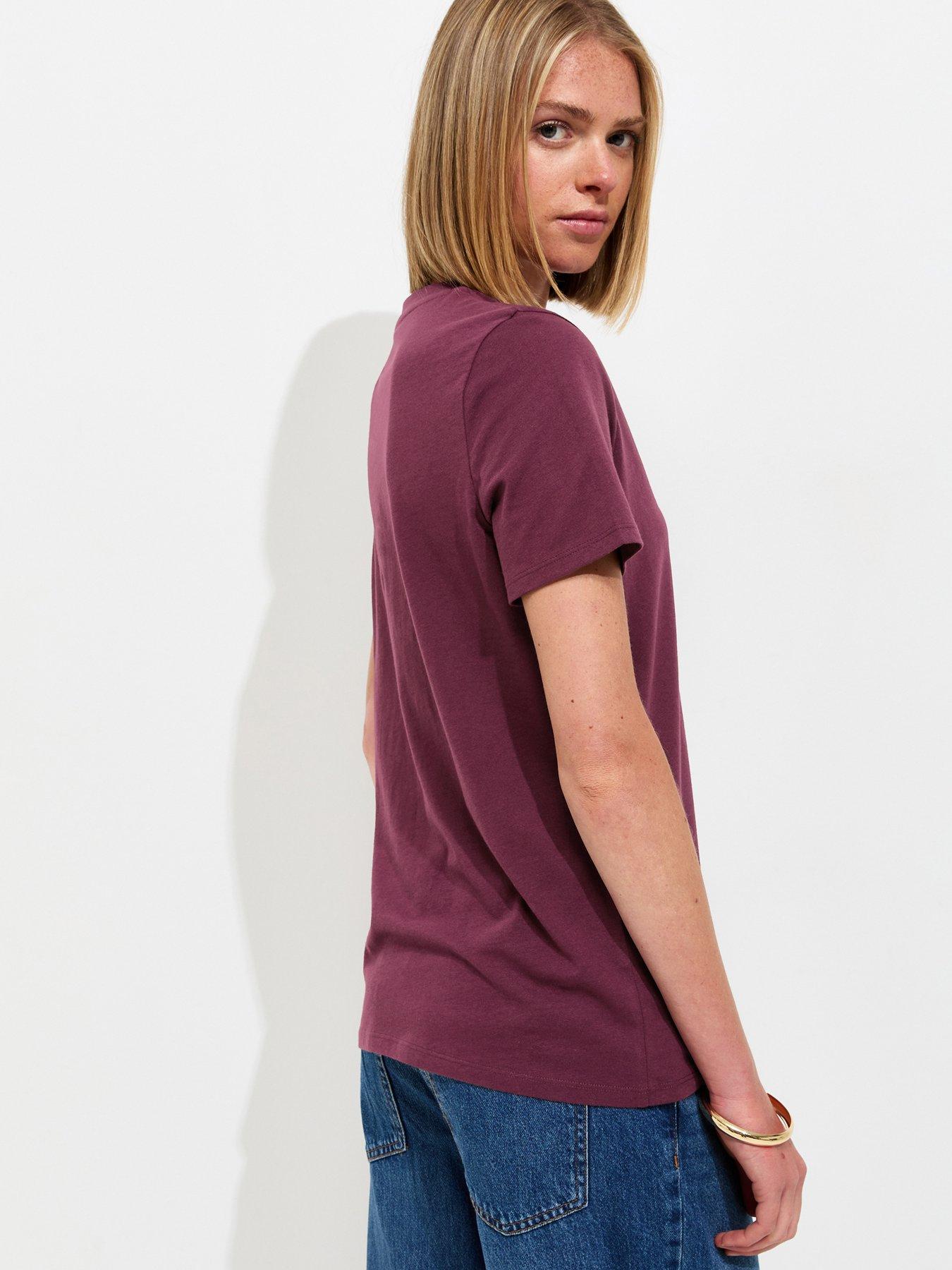 Image 2 of 5 of New Look Cotton T-Shirt - Red