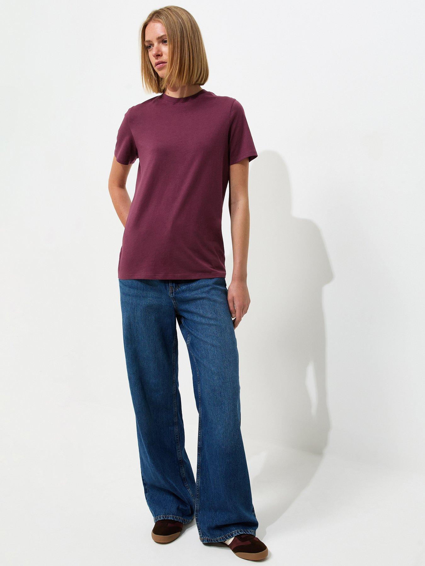 Image 3 of 5 of New Look Cotton T-Shirt - Red