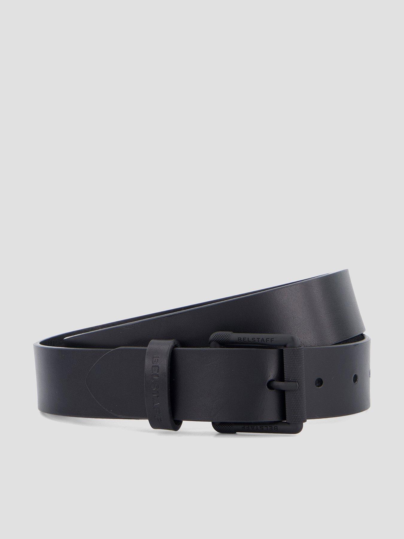 Belstaff Roller Buckle Leather Belt - Black