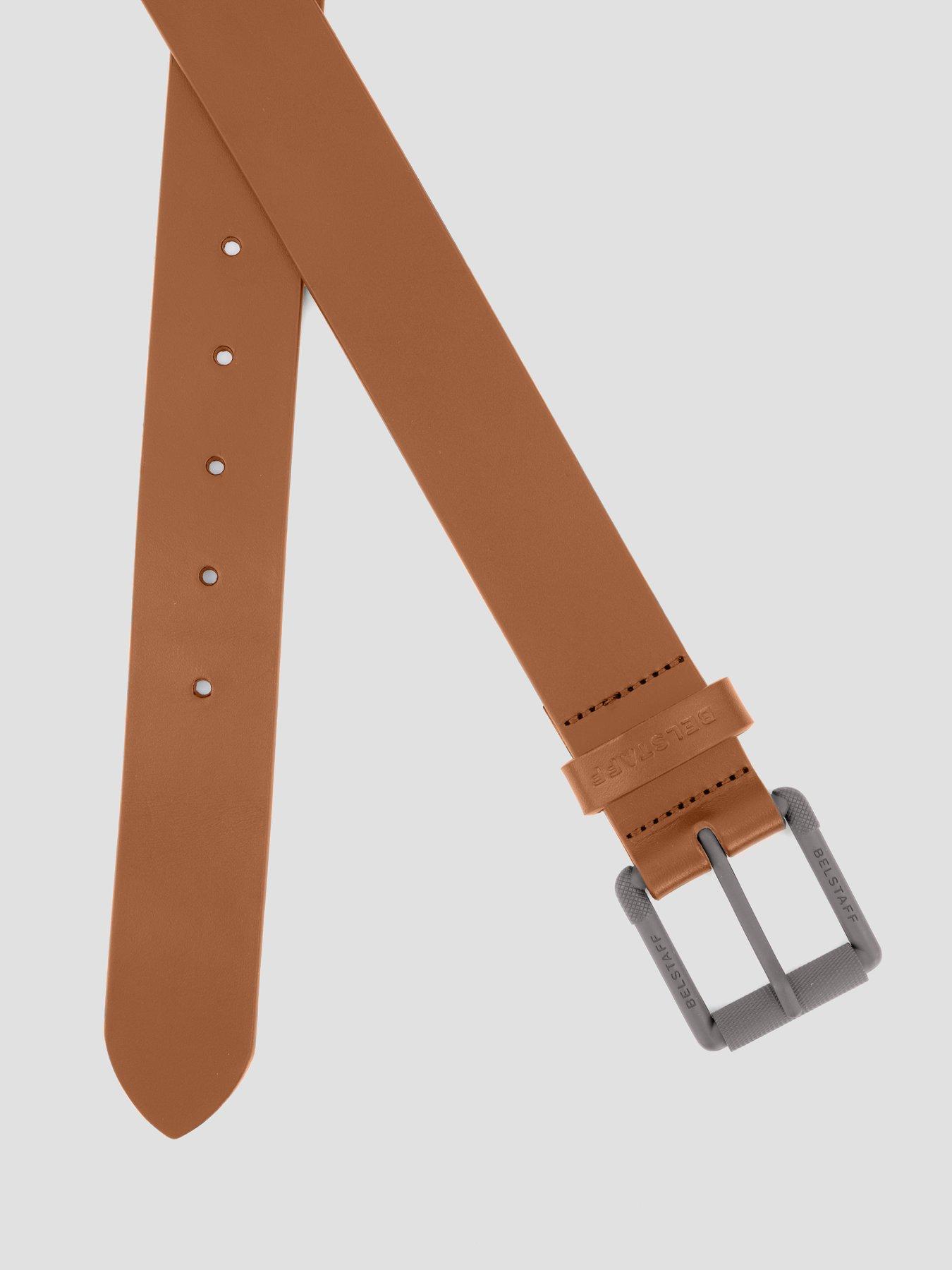 Image 4 of 5 of Belstaff Roller Buckle Leather Belt - Brown