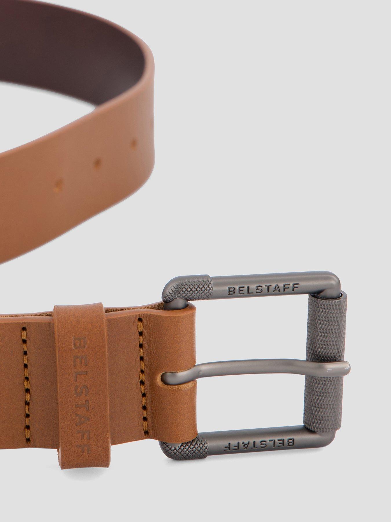 Image 5 of 5 of Belstaff Roller Buckle Leather Belt - Brown