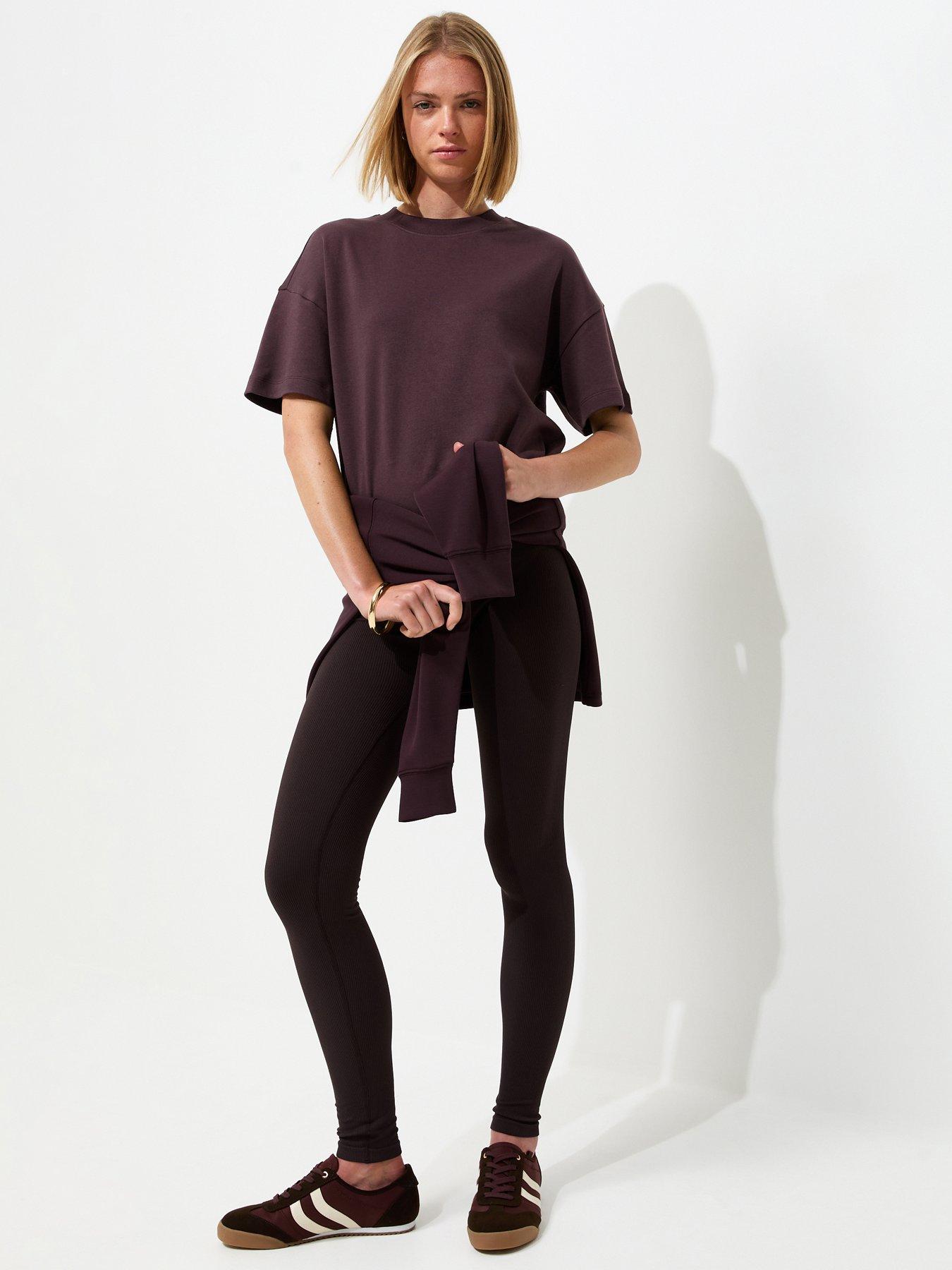 Image 3 of 5 of New Look Premium Dark Brown Heavyweight Cotton Boxy Fit T-shirt
