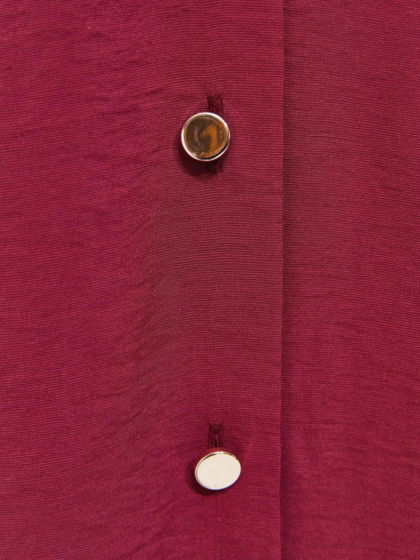 Image 3 of 3 of New Look Button Front Flutter Sleeve Midi Dress - Red