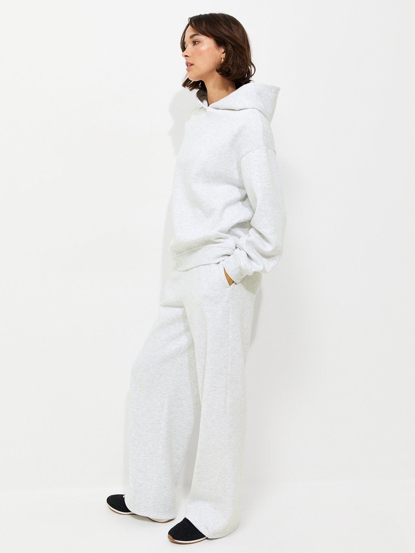Image 3 of 5 of New Look Marl Cotton Rich Long Sleeve Hoodie - Grey