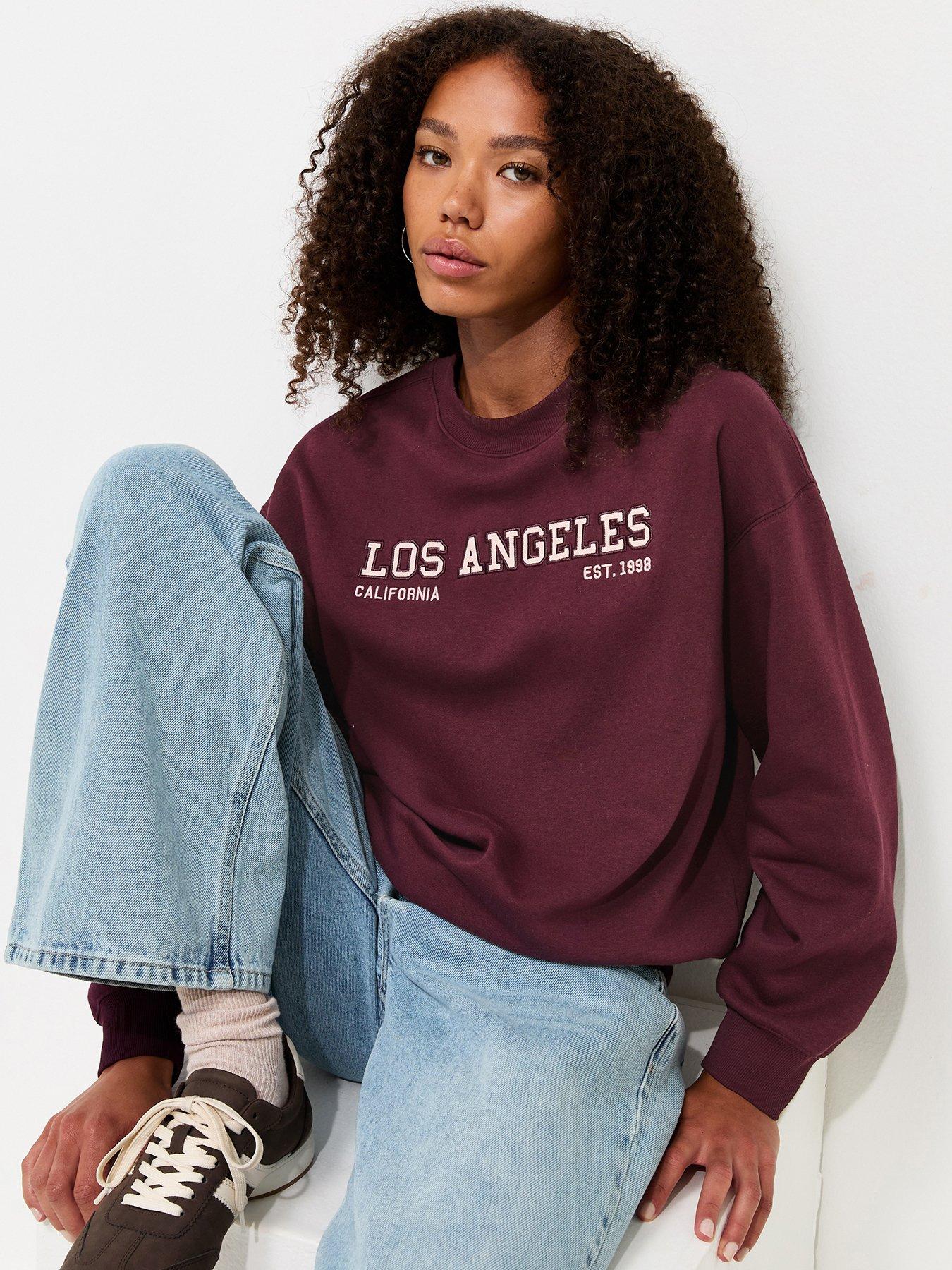 New Look Cotton Rich Los Angeles Sweatshirt - Red