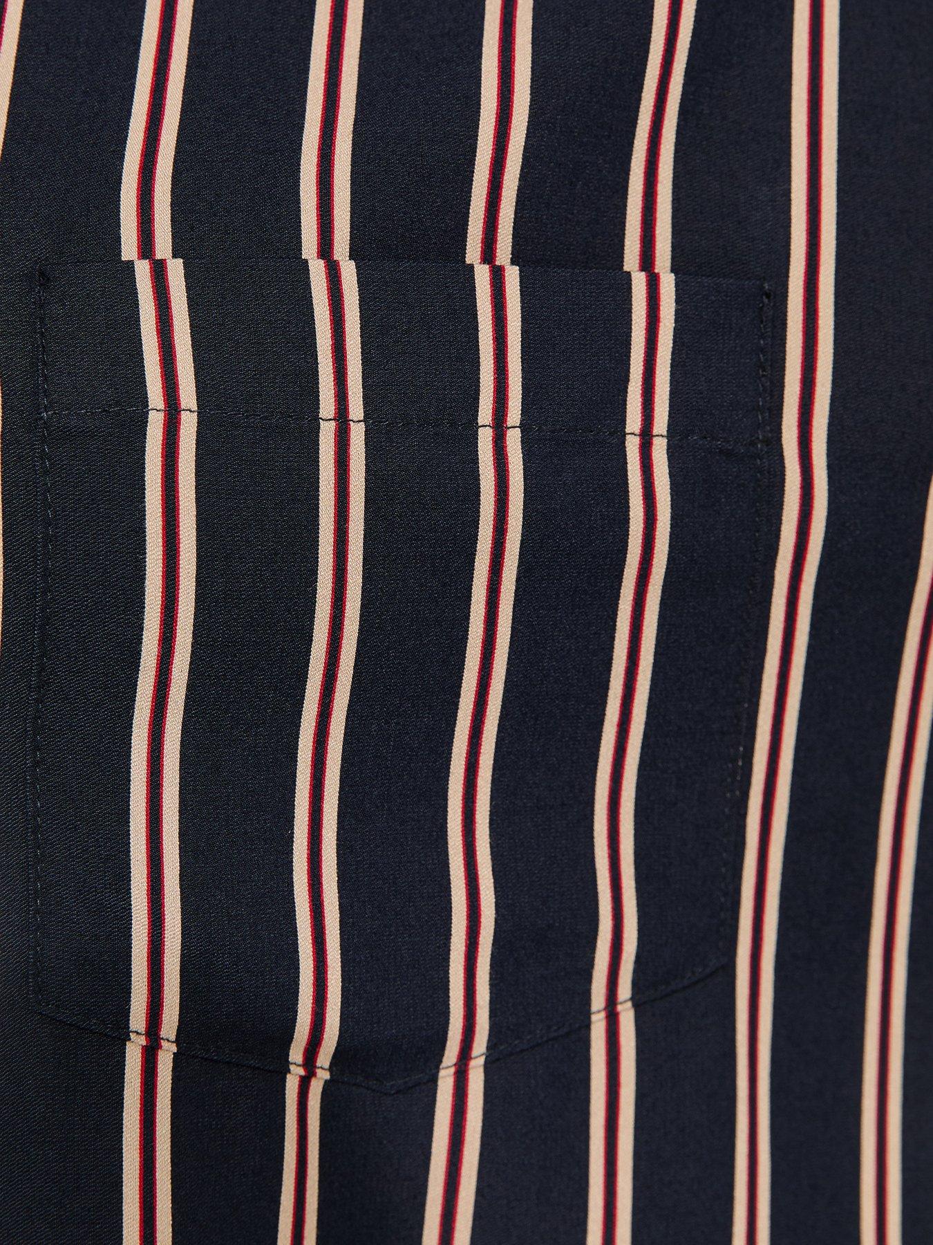 Image 6 of 6 of New Look Woven Striped Oversized Co-Ord Shirt - Blue