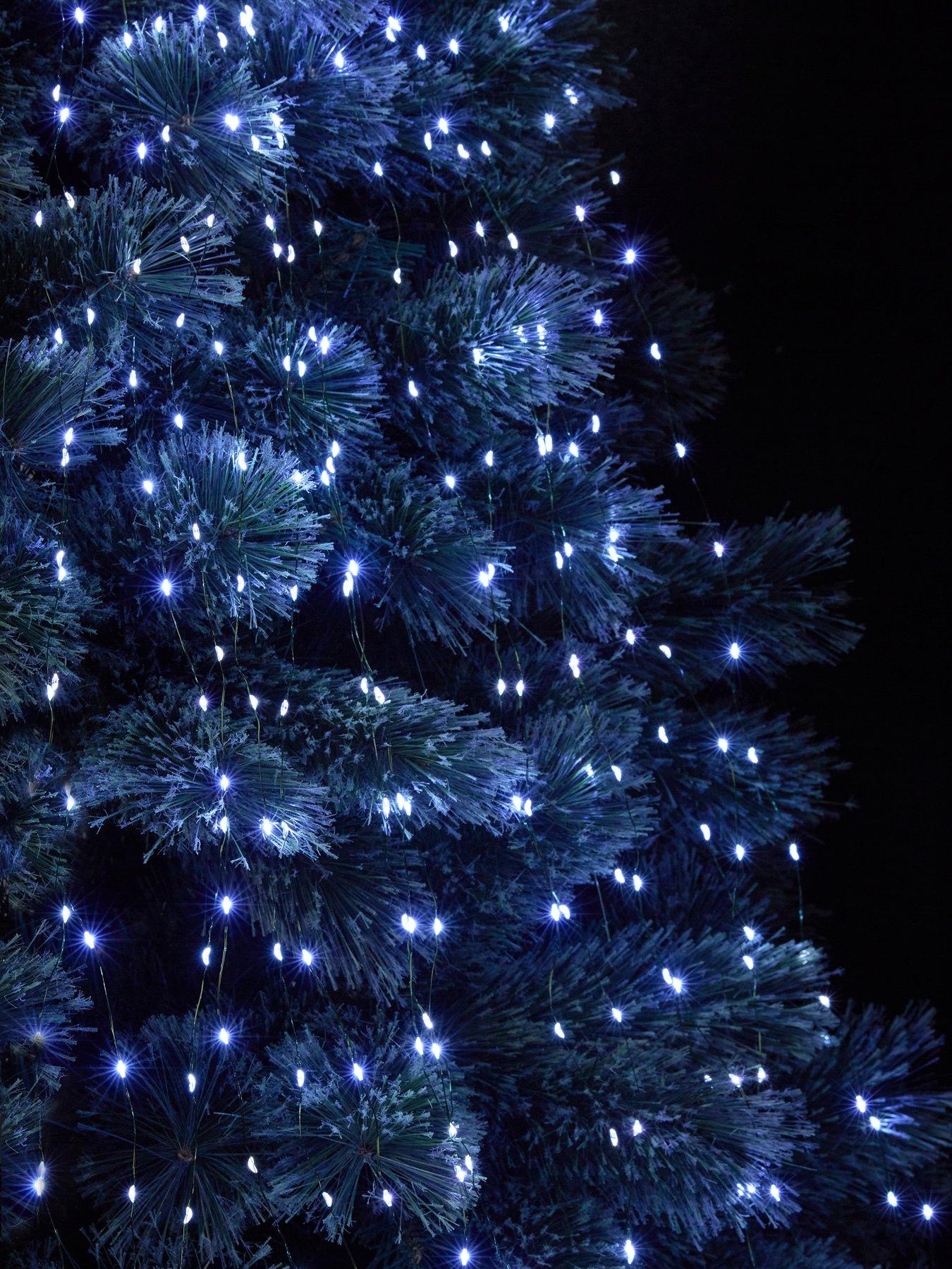 Image 1 of 3 of Festive Micro Dewdrop Christmas Tree&nbsp;Branch Lights - Bright White - 210&nbsp;cm