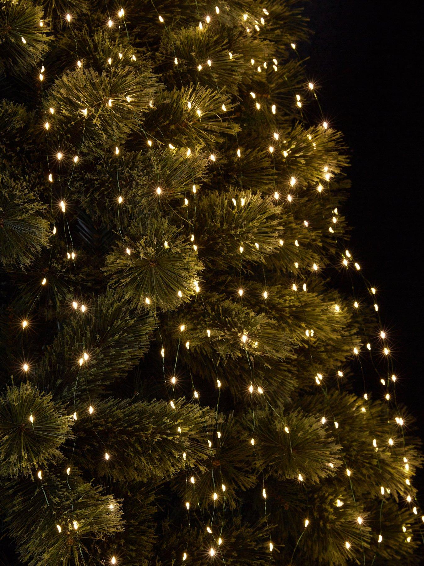 Image 1 of 3 of Festive Micro Dewdrop Branch Christmas Tree Lights - Warm White - 210cm