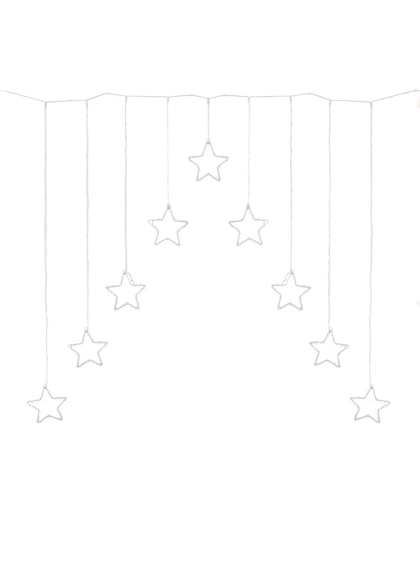 Image 2 of 4 of Festive Snowflake Indoor/Outdoor Christmas Curtain Lights - Warm White - 120 x 120 cm