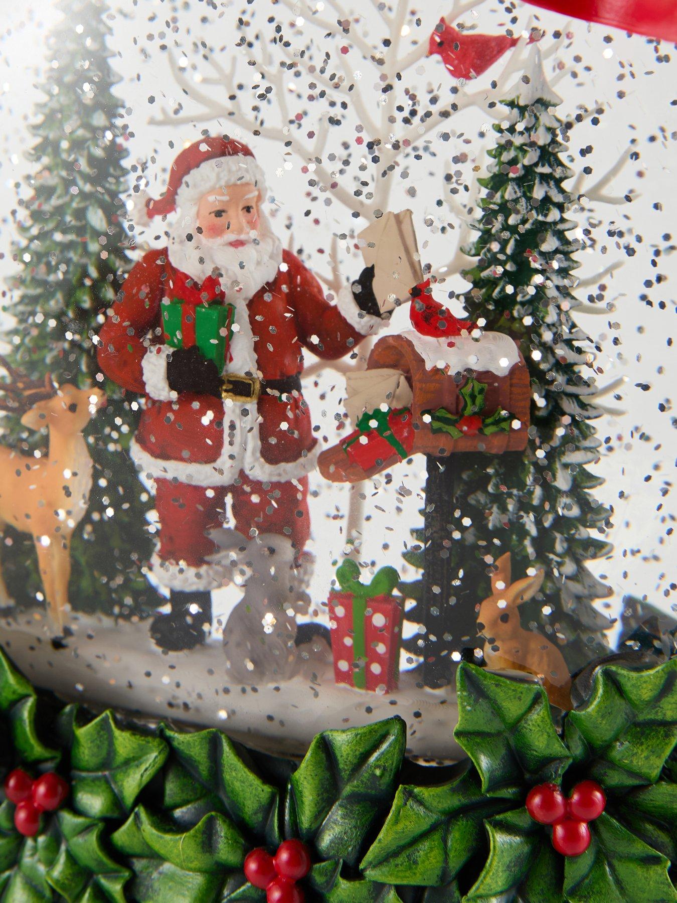 Image 5 of 7 of Festive Santa Wreath Water Spinner Christmas Decoration&nbsp;- 21cm