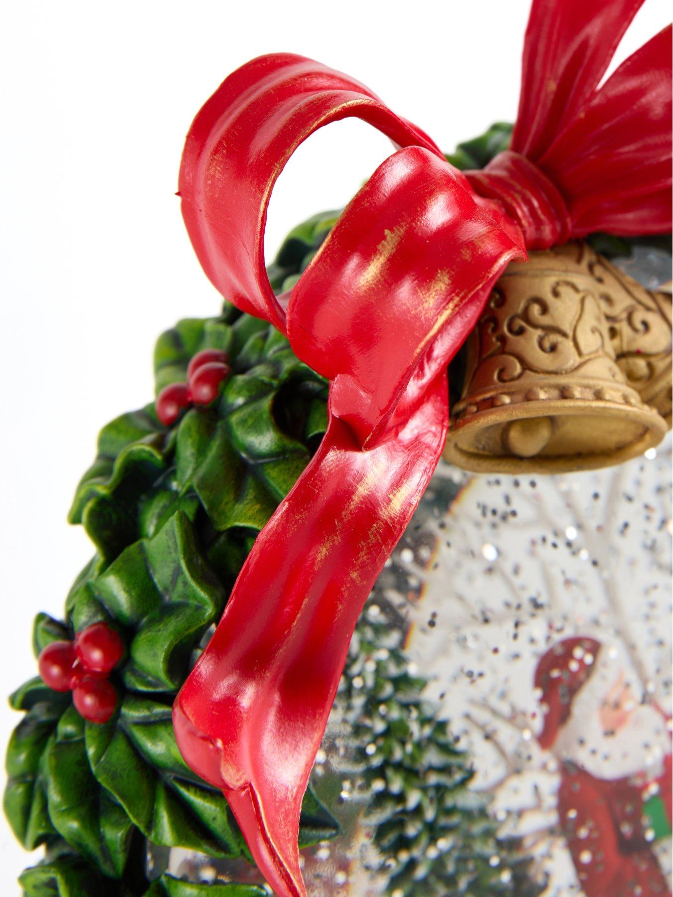 Image 7 of 7 of Festive Santa Wreath Water Spinner Christmas Decoration&nbsp;- 21cm