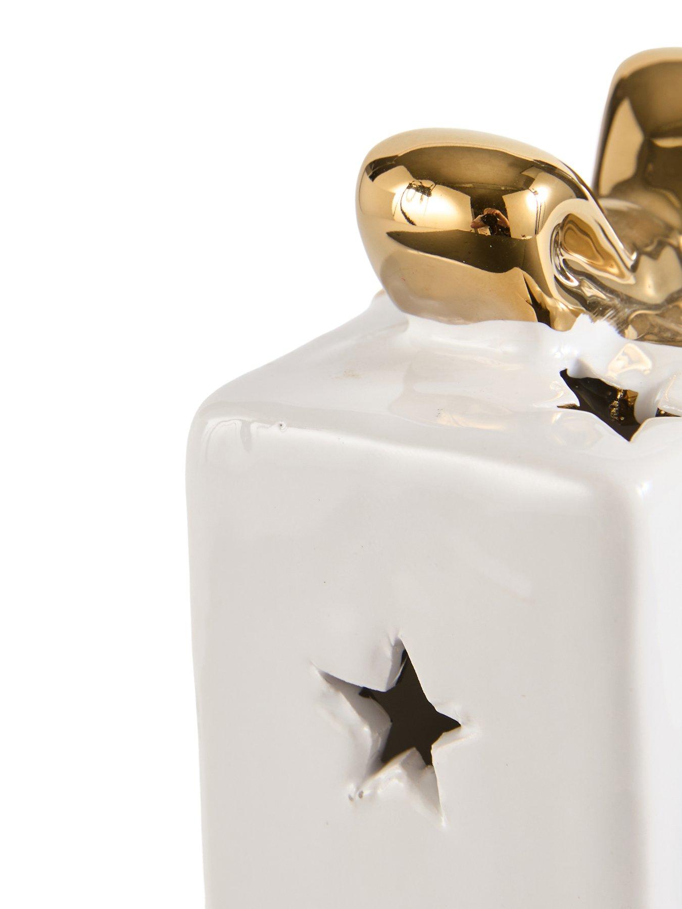 Image 7 of 7 of Festive Pack Of 2 Lit Ceramic Presents