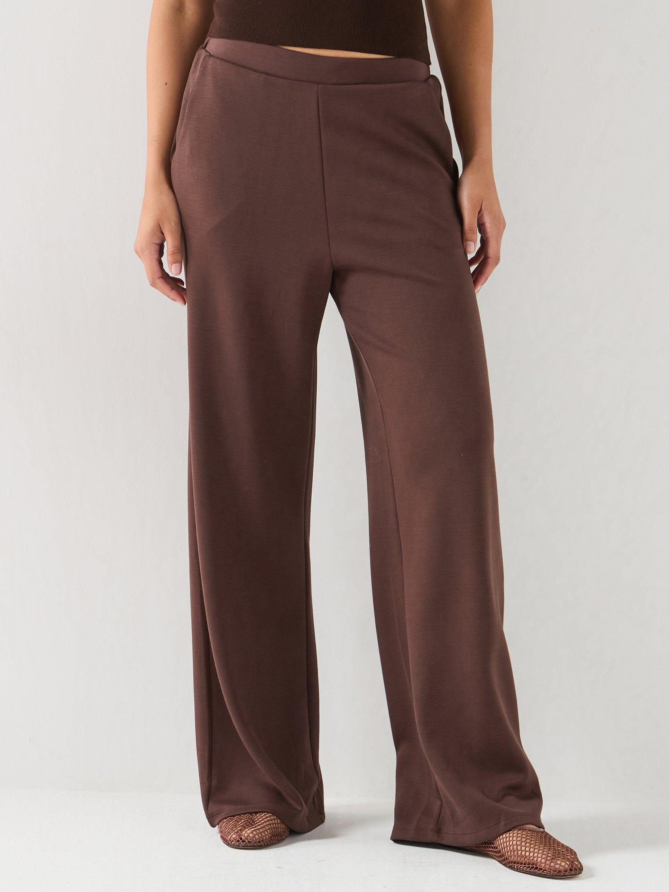 Image 1 of 6 of PIECES Michelle Scuba High Waist Trousers