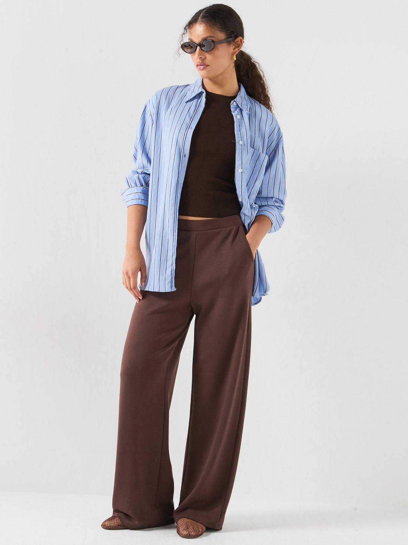 Image 3 of 6 of PIECES Michelle Scuba High Waist Trousers