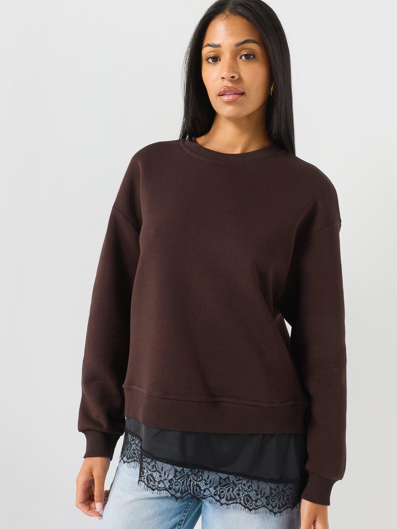 JDY Jdyella L/s Lace Detail Sweat Jrs Exp