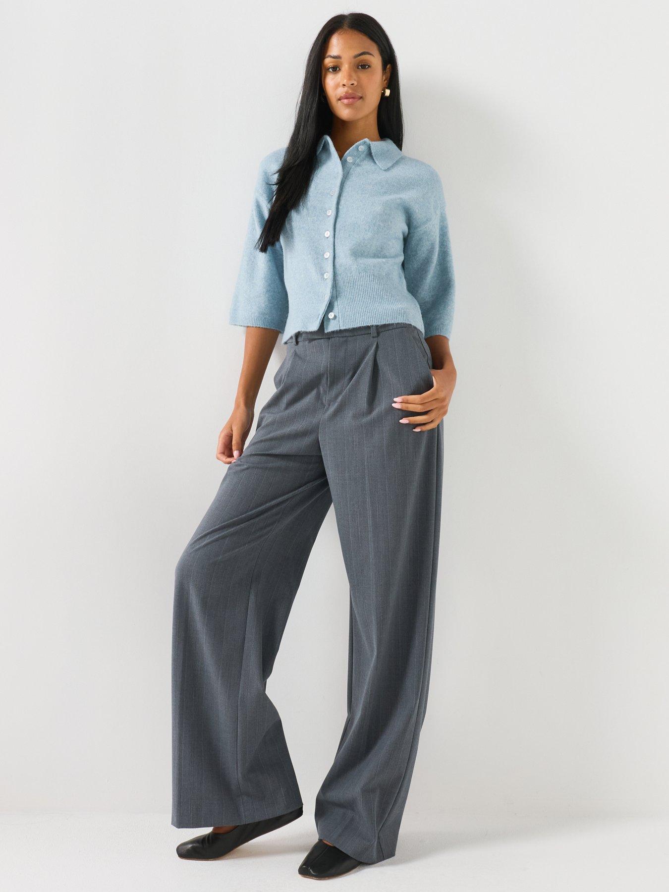 Image 3 of 5 of Only Short Sleeve Button Through Polo In Wool Mix