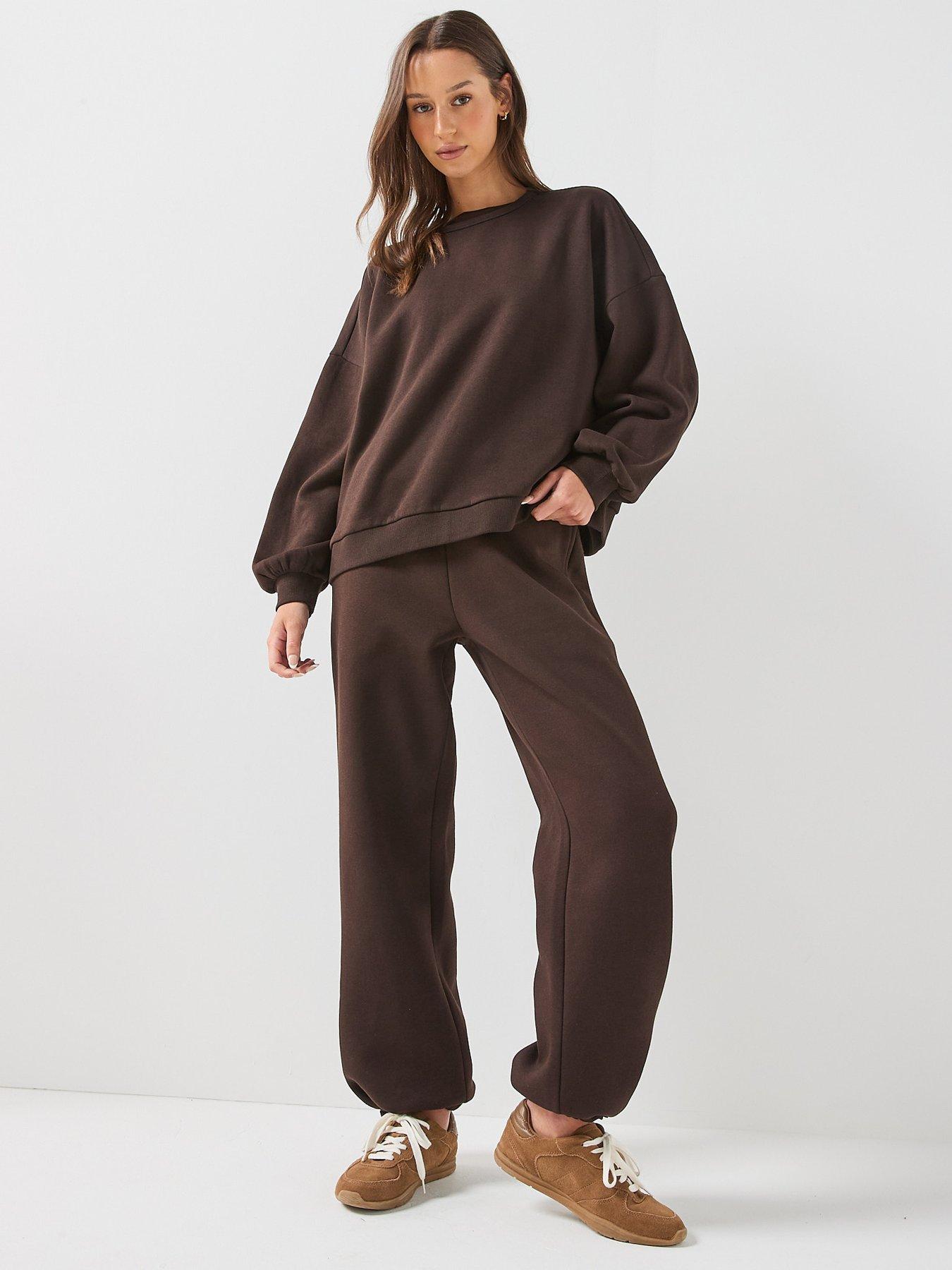 Image 3 of 5 of Vero Moda Women's Oversized Crew Neck Sweatshirt - Brown