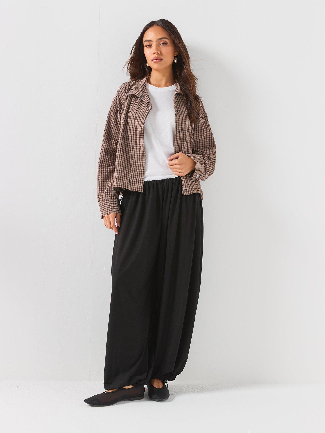 Image 3 of 6 of JDY High Collar Button-Front Shacket with Relaxed Fit - Brown