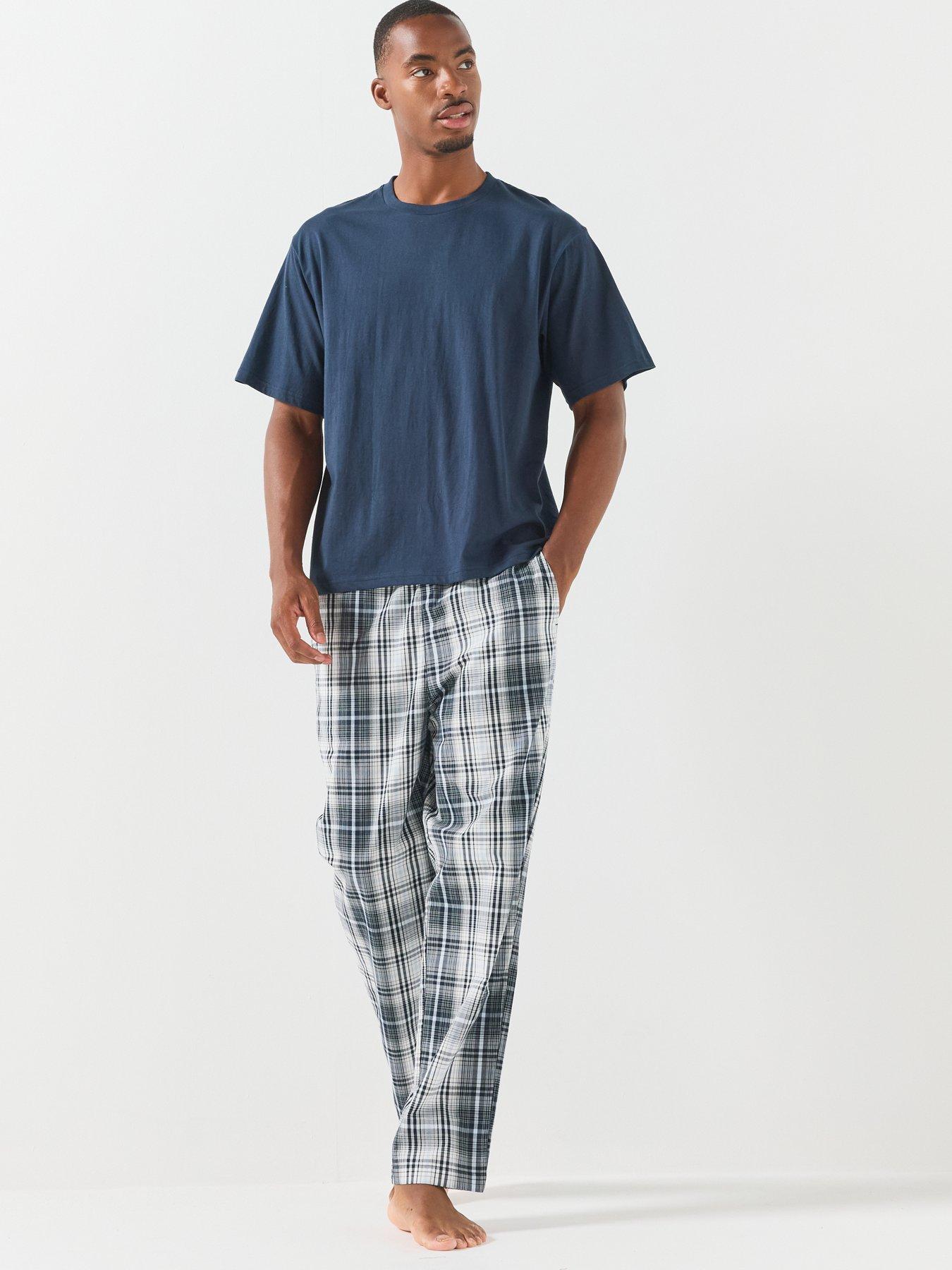 Image 3 of 5 of Jack & Jones Mens Tristan Soft Feel Printed Lounge Set - Black
