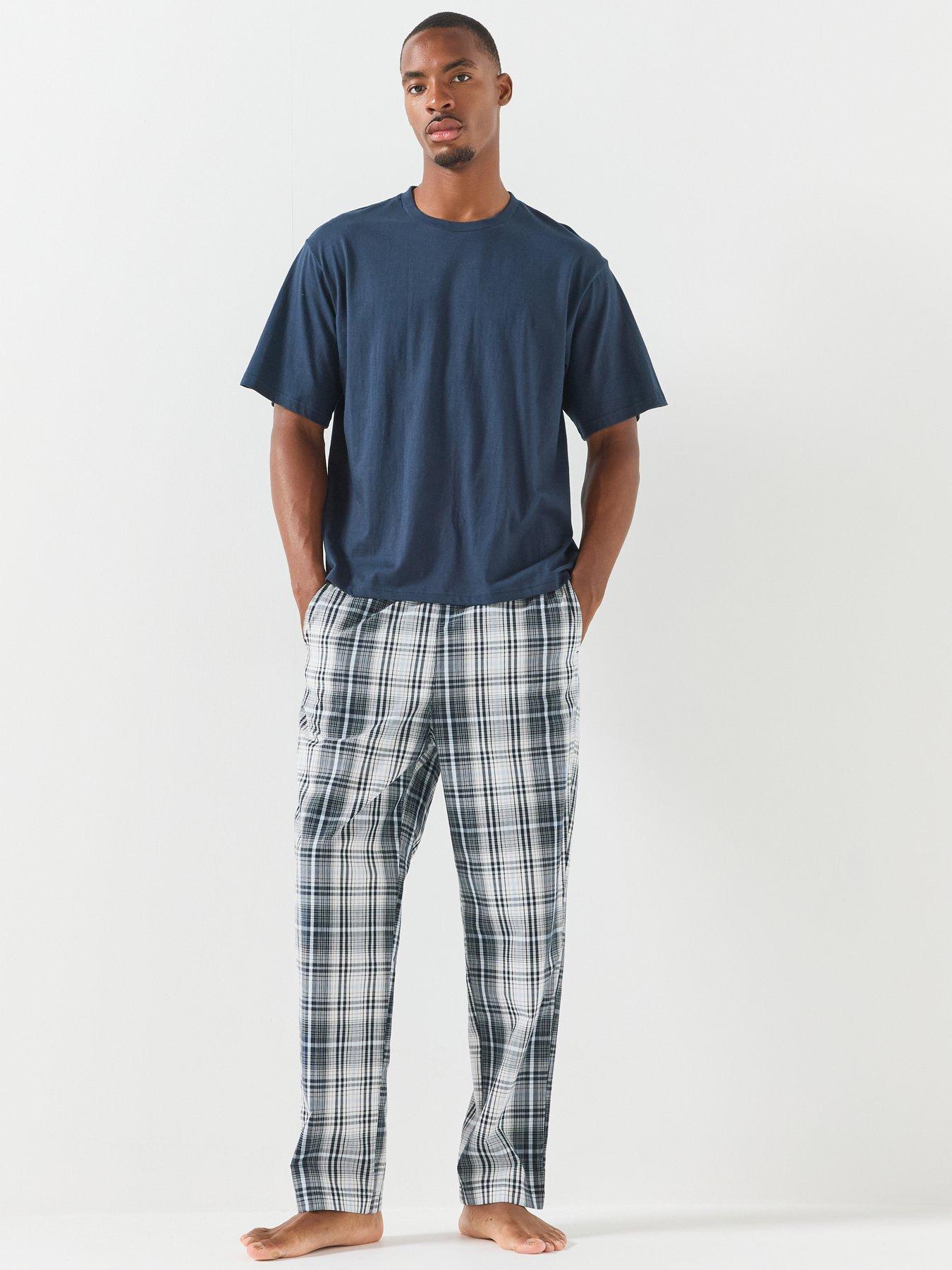 Image 5 of 5 of Jack & Jones Mens Tristan Soft Feel Printed Lounge Set - Black