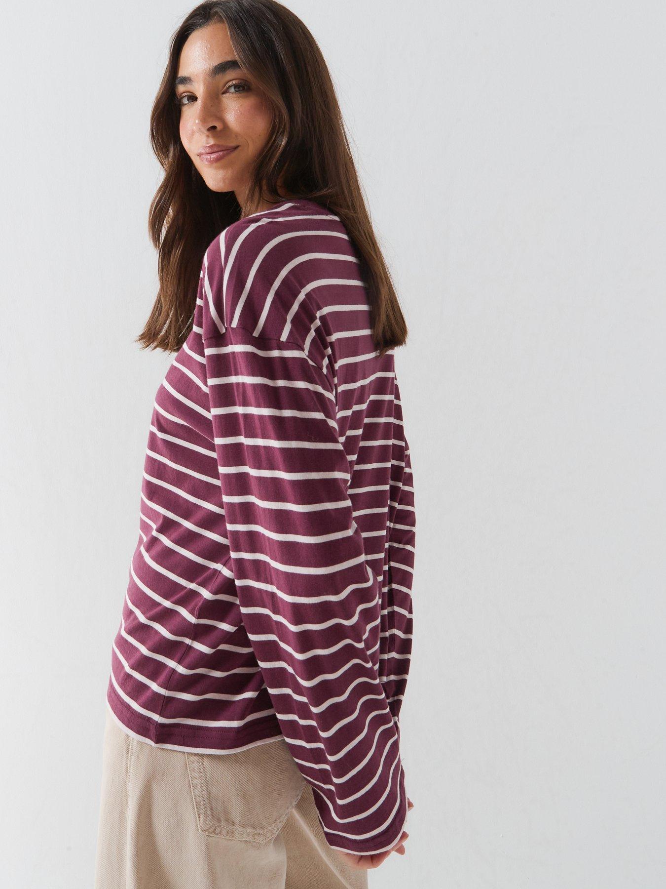 Image 2 of 6 of Only Happy Stripe Long Sleeve T-shirt