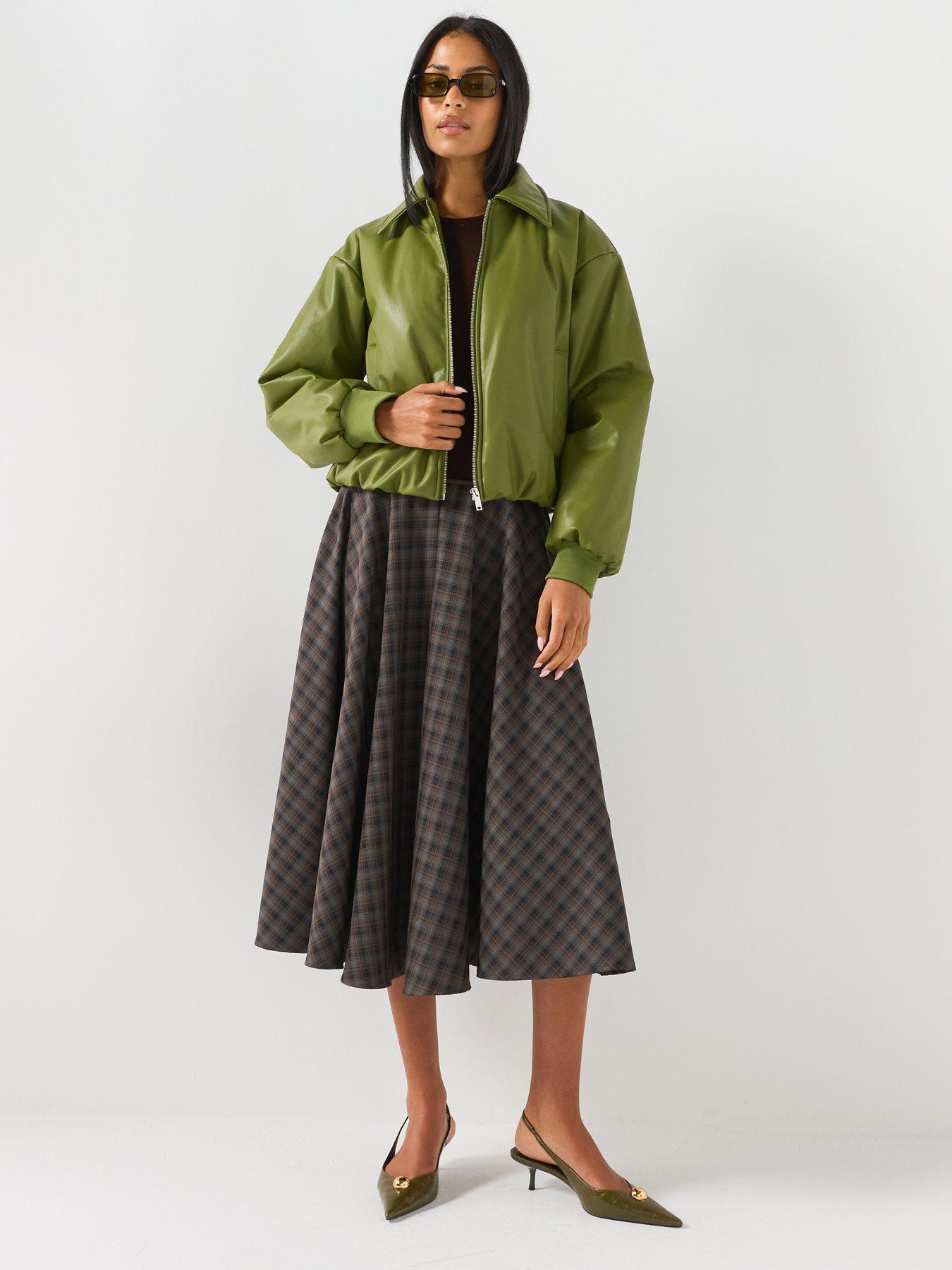 Image 3 of 5 of PIECES Pu Padded Bomber Jacket