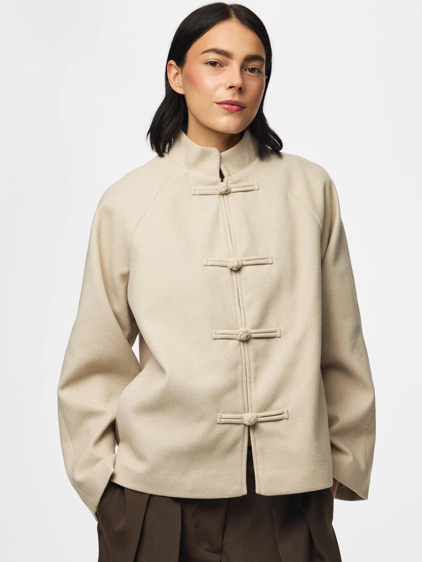 Image 1 of 7 of PIECES Aiken Jacket With Statement Fastening