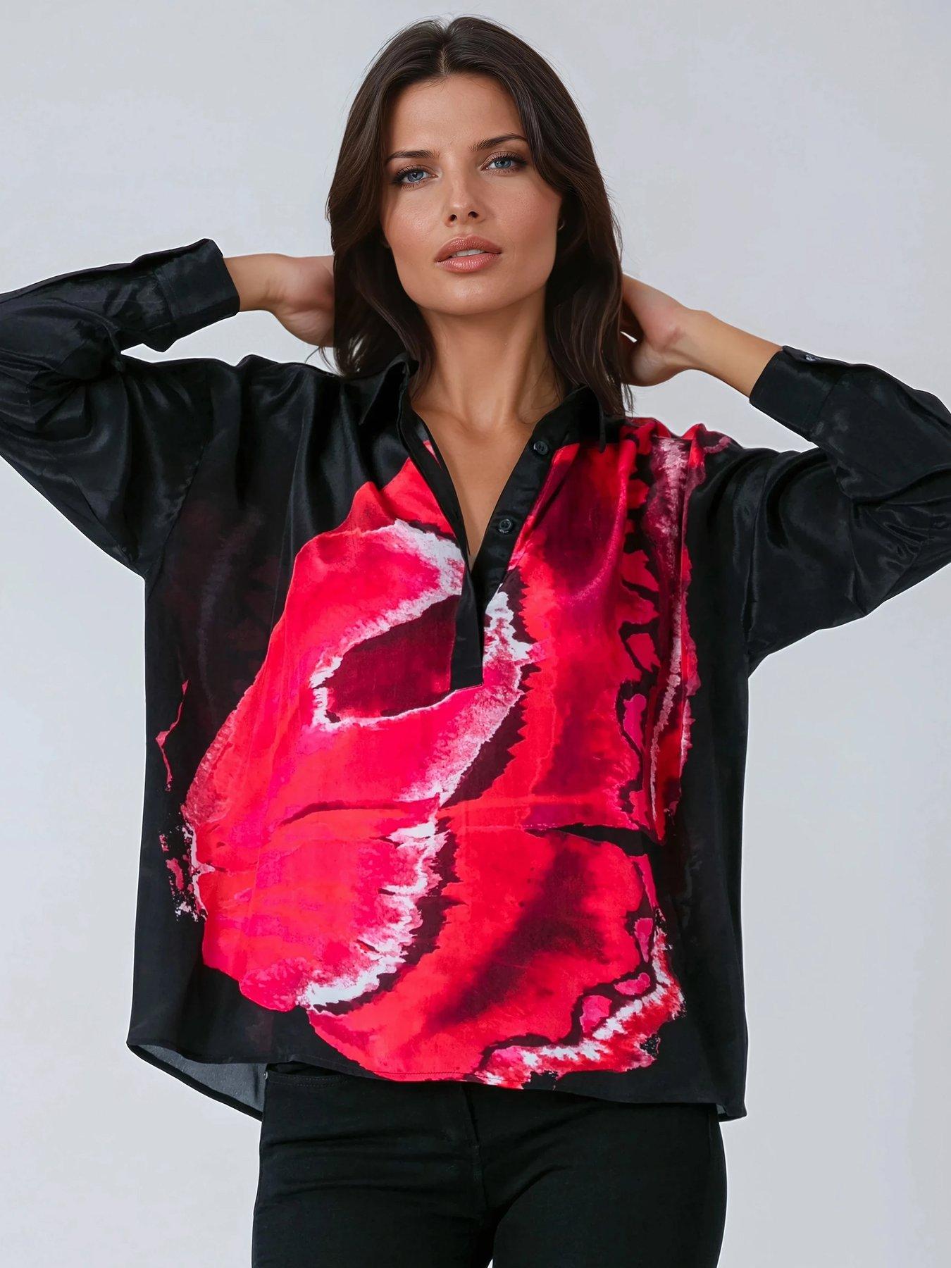 Religion Lauren Large Floral Print Shirt - Pink
