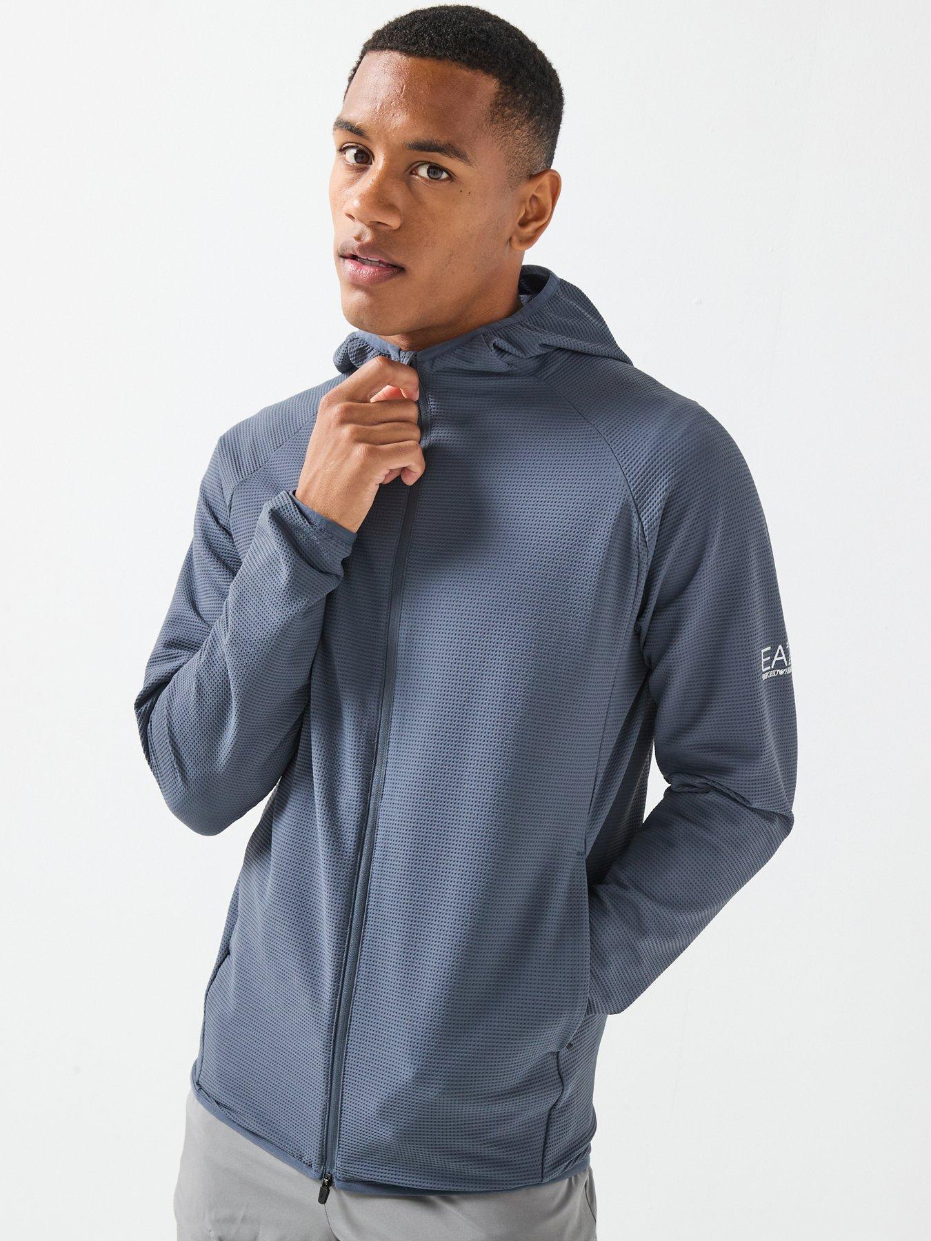 EA7 Emporio Armani Ventus7 Full Zip Tech Hoodie - Blue