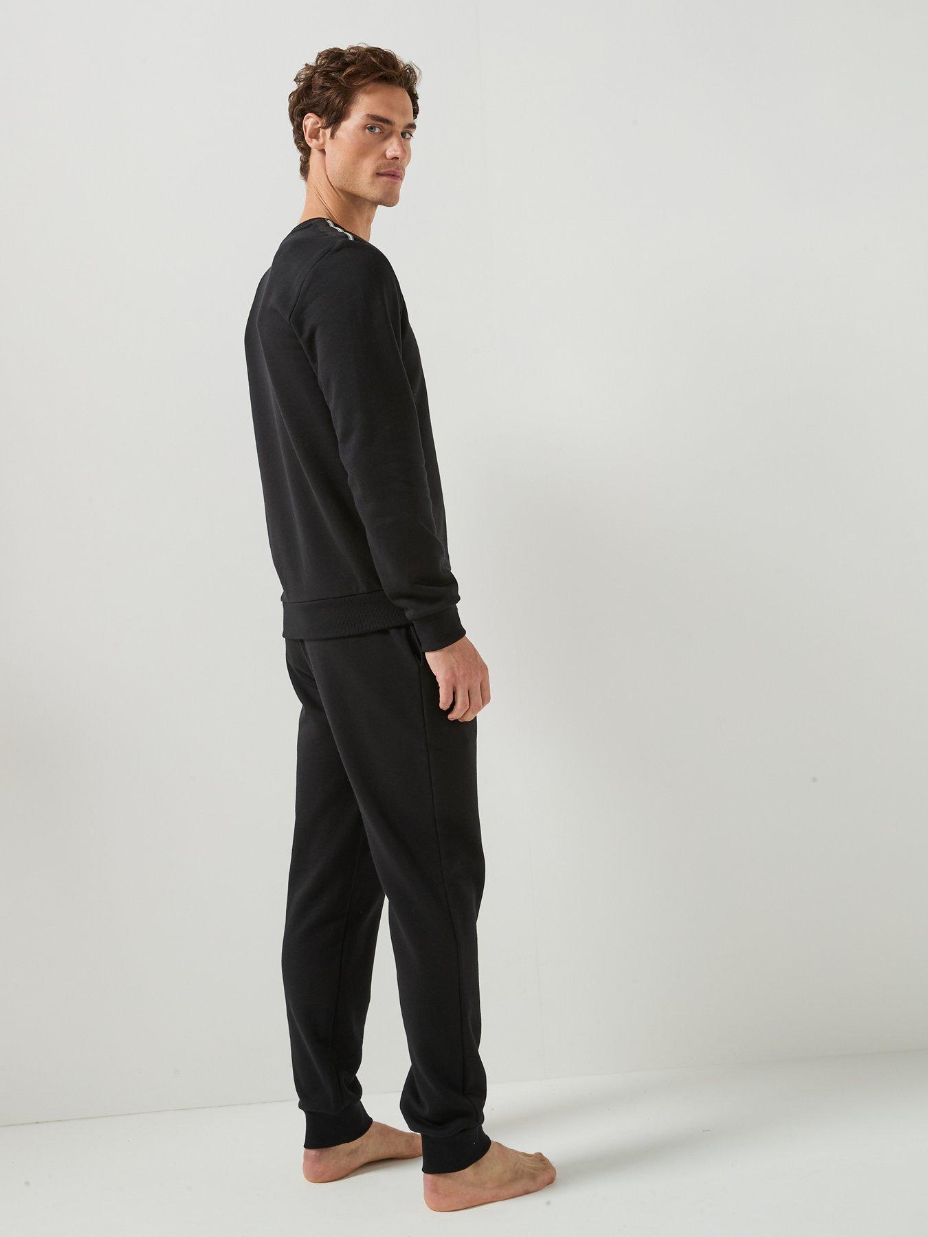 Image 2 of 6 of Emporio Armani Bodywear Terry Lounge Tracksuit - Black