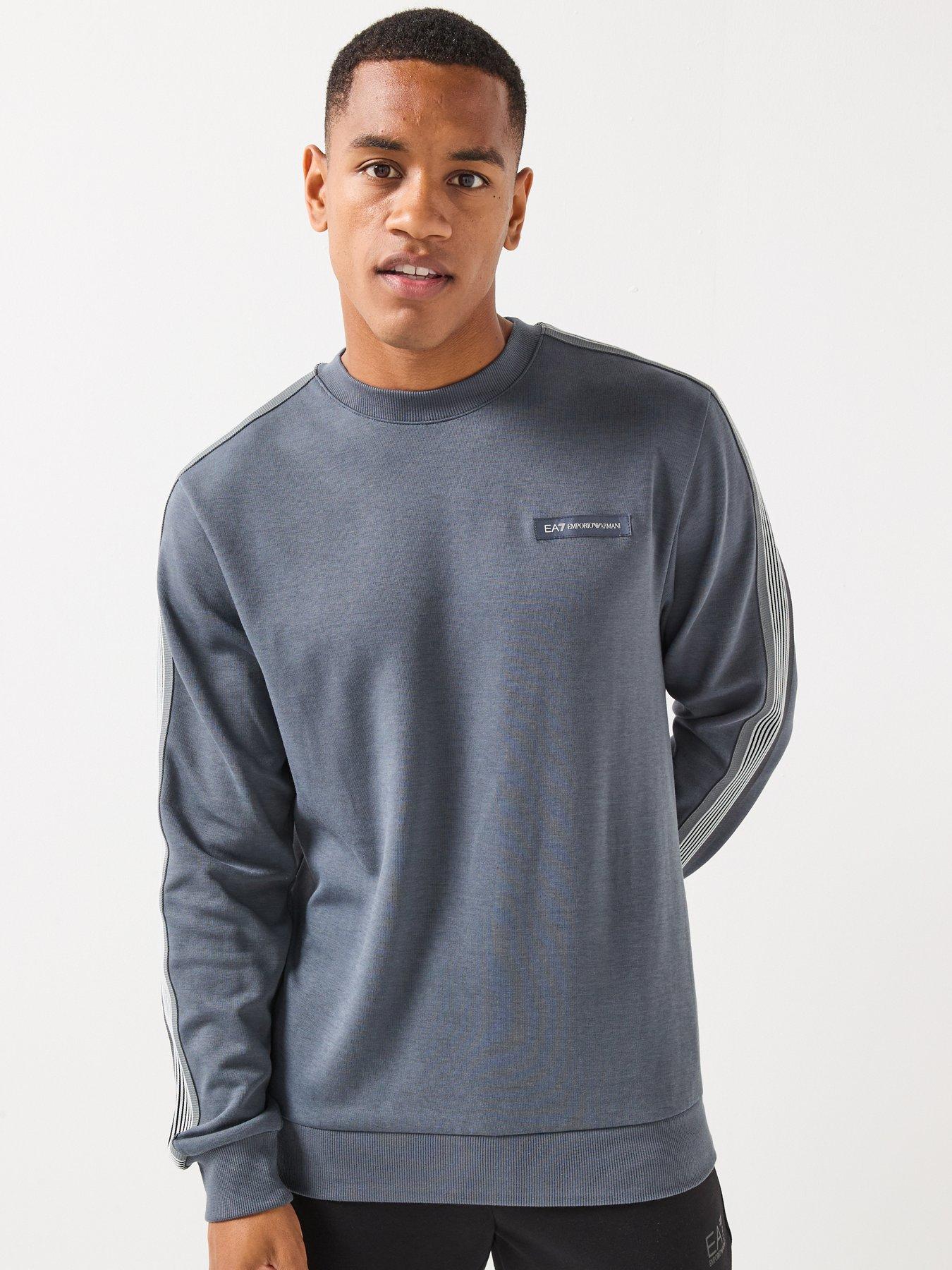 EA7 Emporio Armani Ea7 Emporio Armani 7 Lines Shoulder Tape Crew Sweat