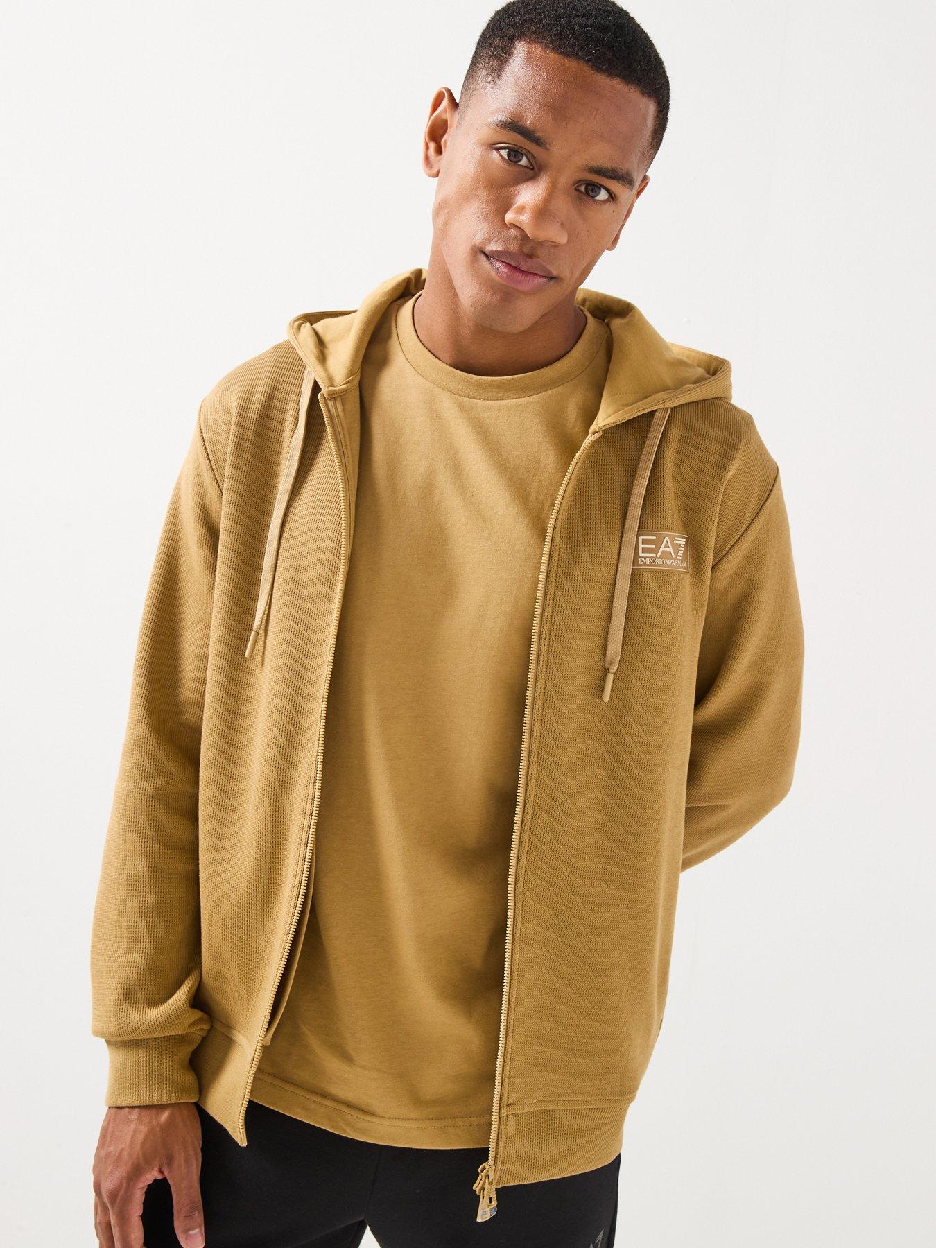 EA7 Emporio Armani Train Refined Zip Through Hoodie - Yellow