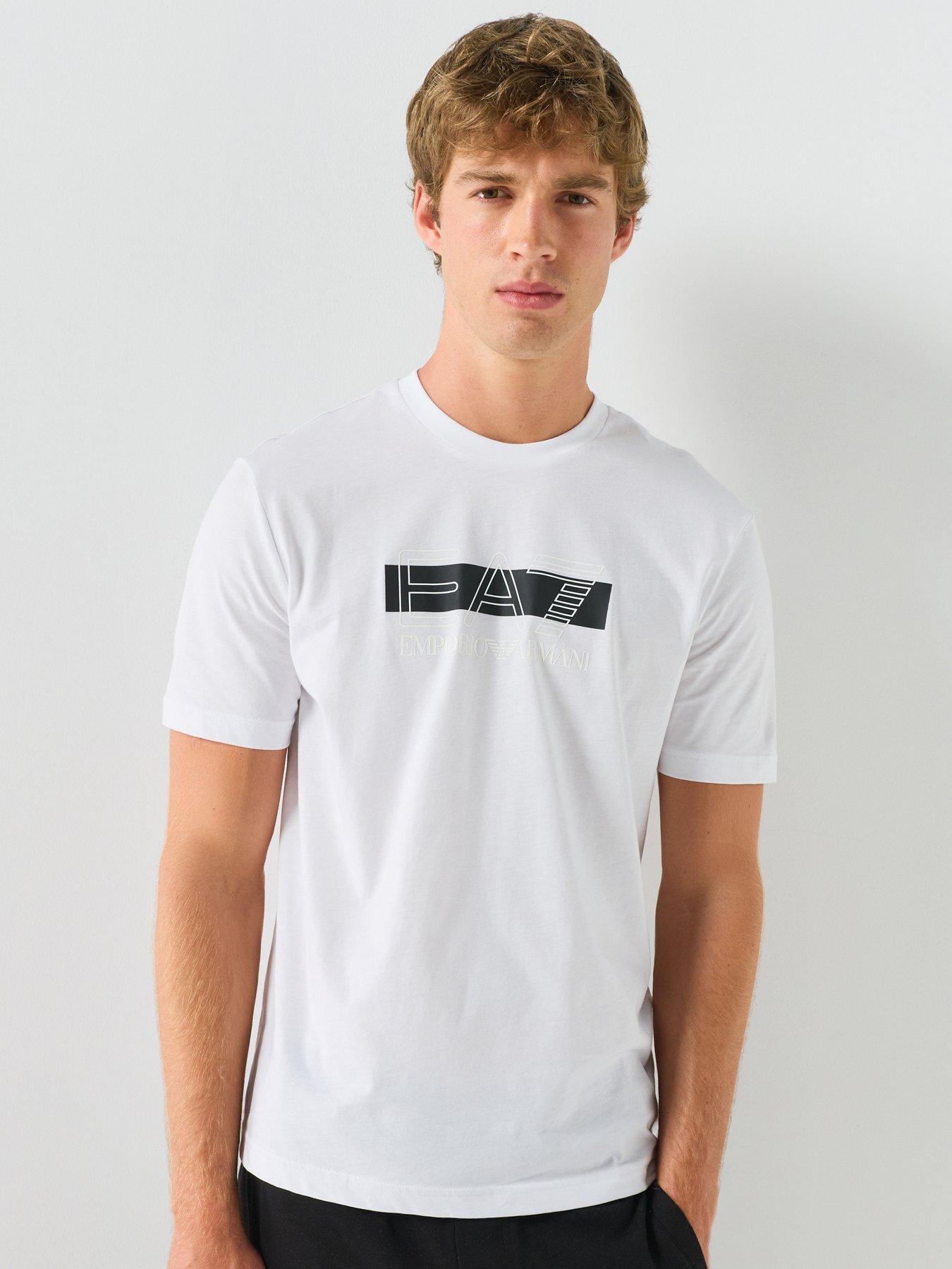 EA7 Emporio Armani T-shirt with Printed Logo - White