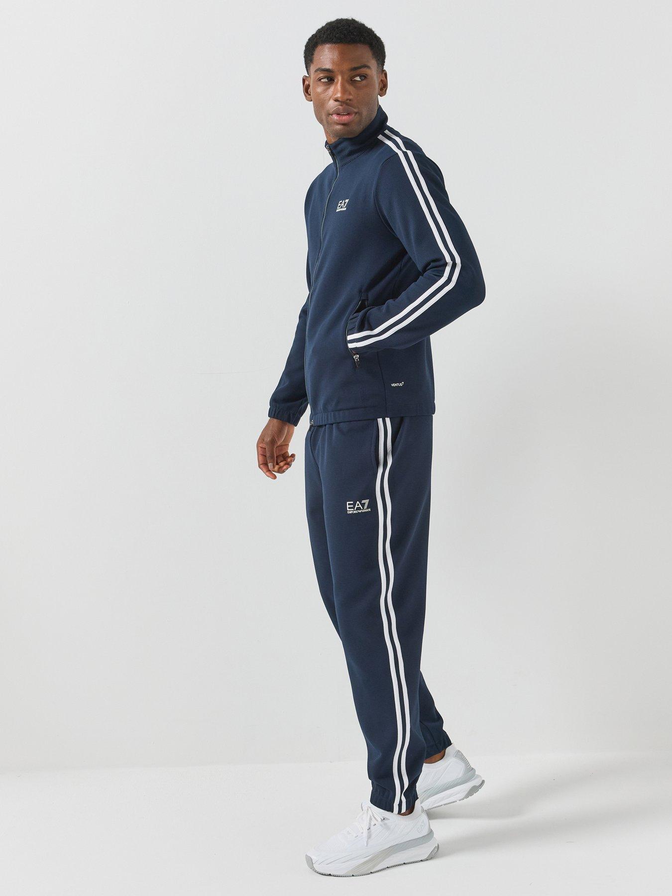 Image 1 of 6 of EA7 Emporio Armani Ea7 Emporio Armani Tennis Pro Textured Full Zip Tracksuit