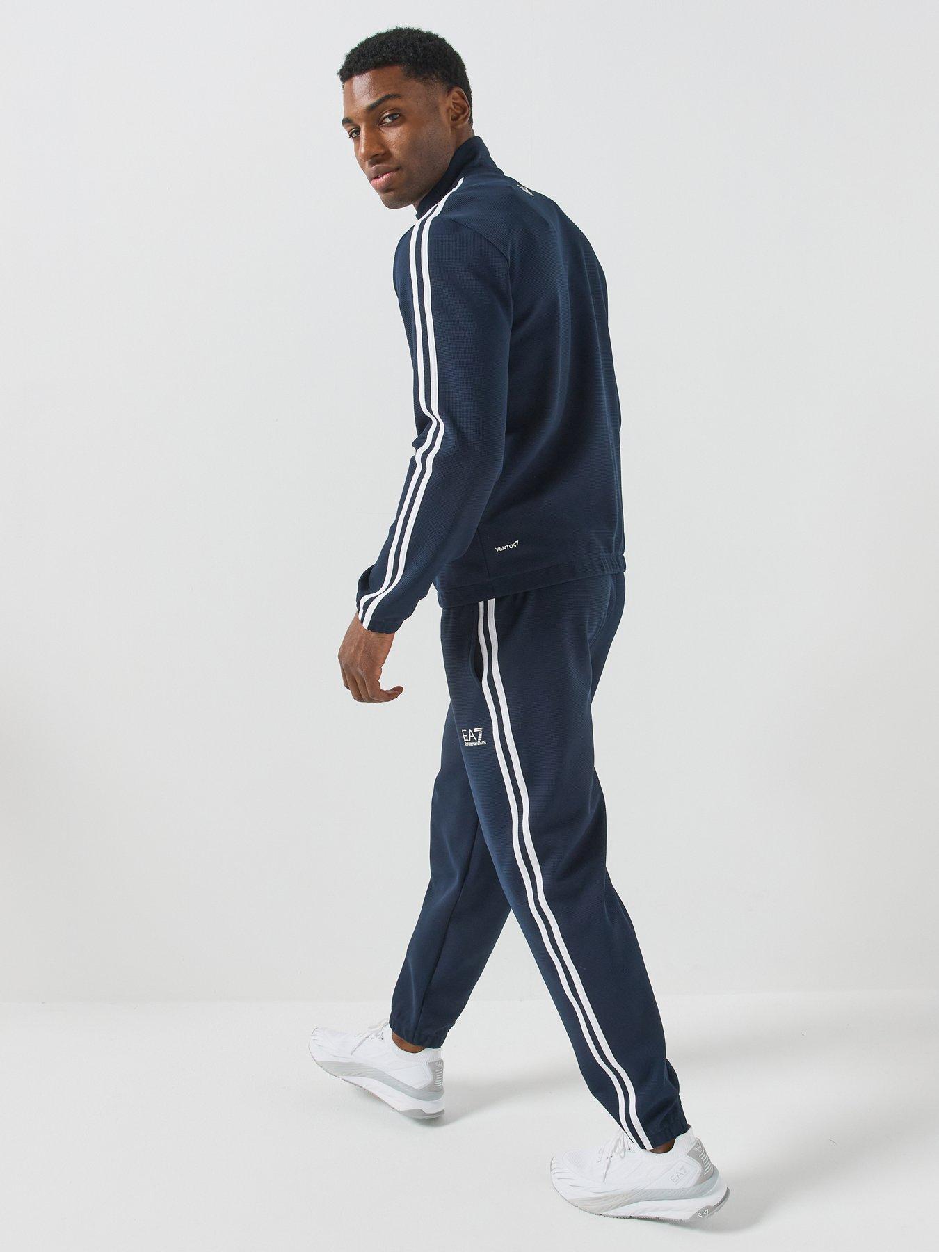 Image 2 of 6 of EA7 Emporio Armani Ea7 Emporio Armani Tennis Pro Textured Full Zip Tracksuit