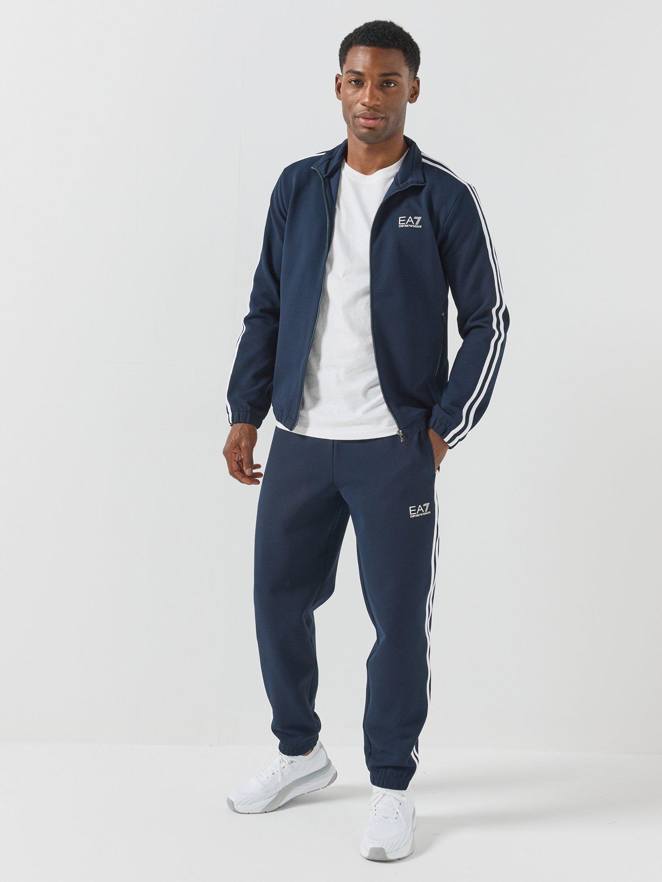 Image 3 of 6 of EA7 Emporio Armani Ea7 Emporio Armani Tennis Pro Textured Full Zip Tracksuit