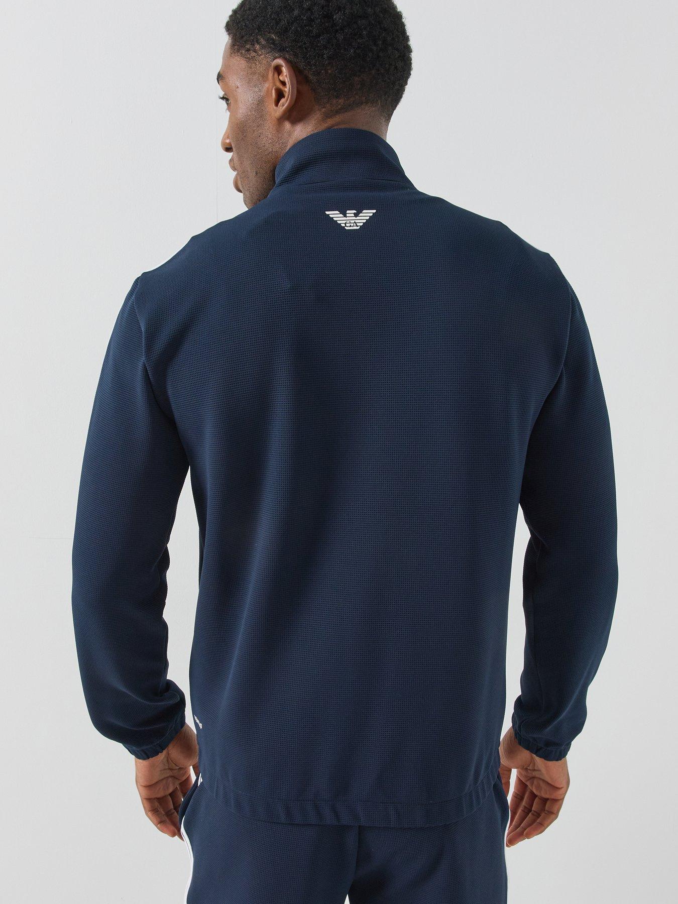 Image 5 of 6 of EA7 Emporio Armani Ea7 Emporio Armani Tennis Pro Textured Full Zip Tracksuit