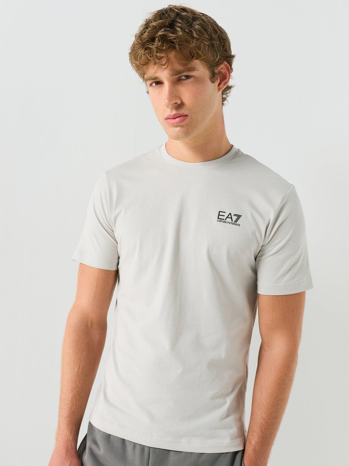EA7 Emporio Armani Visibility Cotton Jersey T-shirt - Light Grey