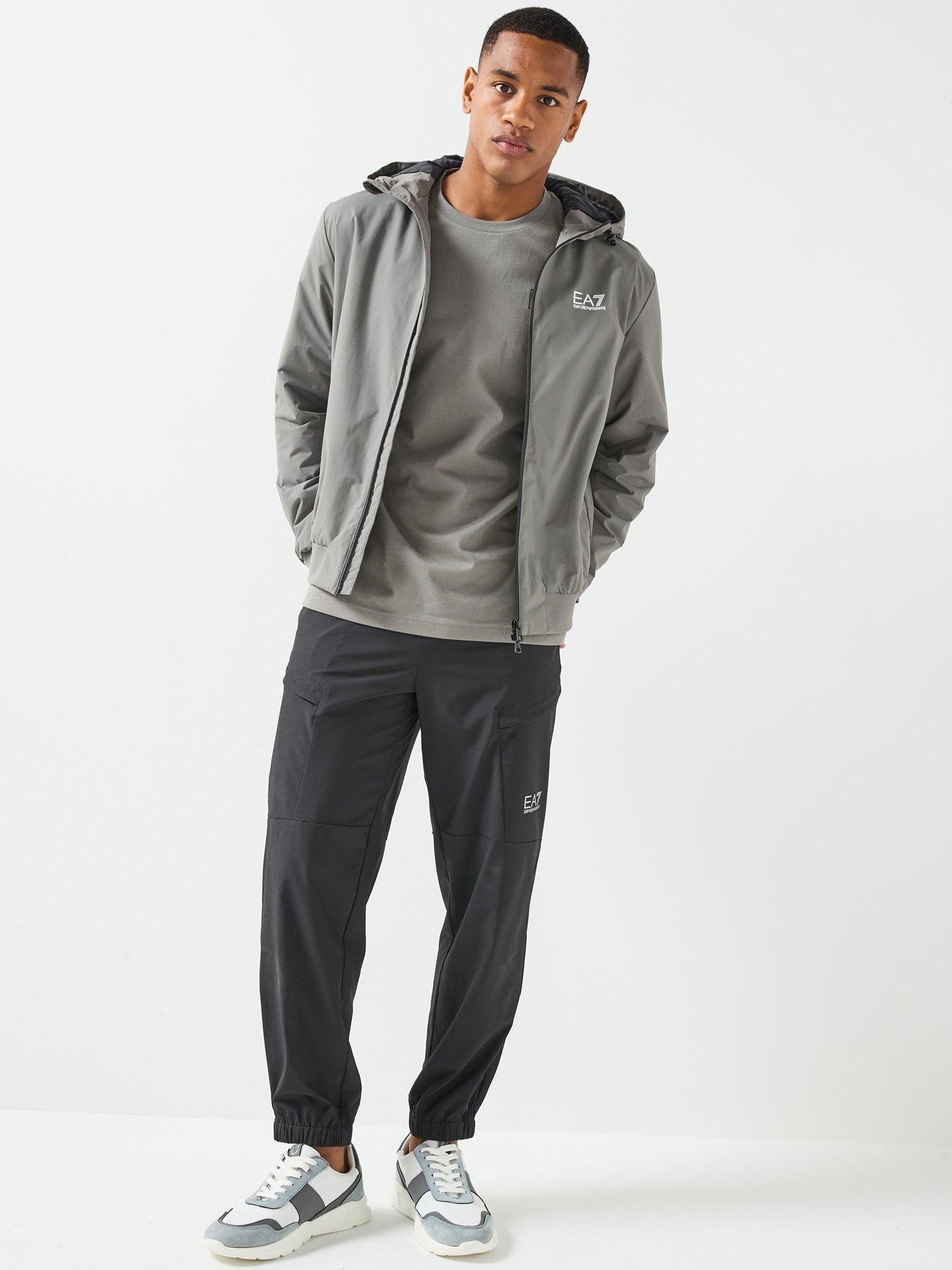 Image 3 of 6 of EA7 Emporio Armani Train Core ID Full Zip Hooded Jacket - Grey