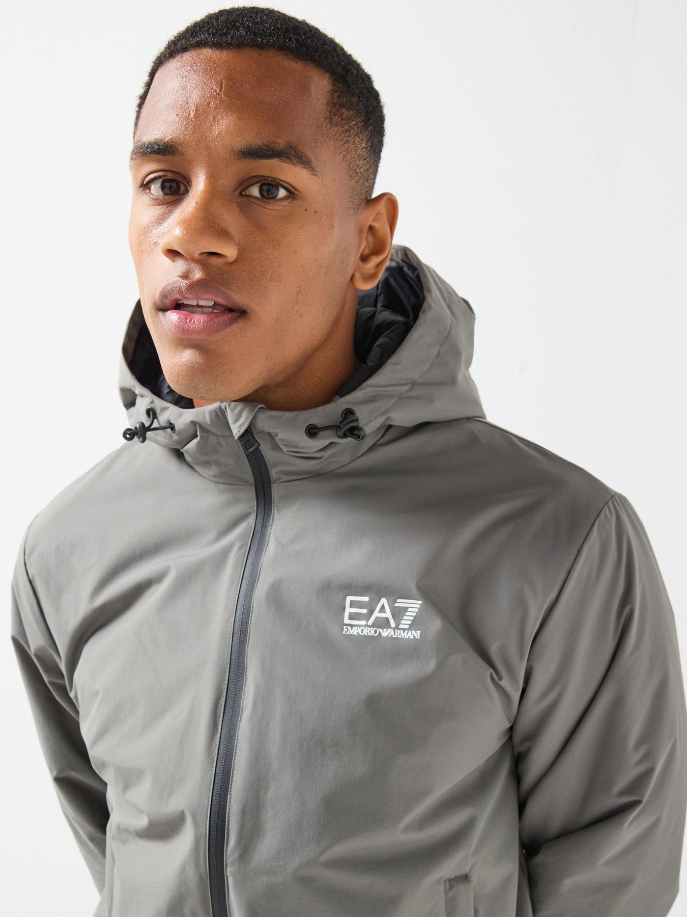 Image 4 of 6 of EA7 Emporio Armani Train Core ID Full Zip Hooded Jacket - Grey
