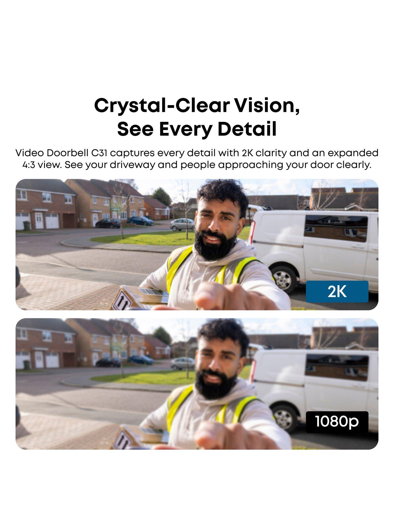 Image 4 of 7 of Eufy eufy C31 2K Smart Video Doorbell with Chime, No Monthly Fees