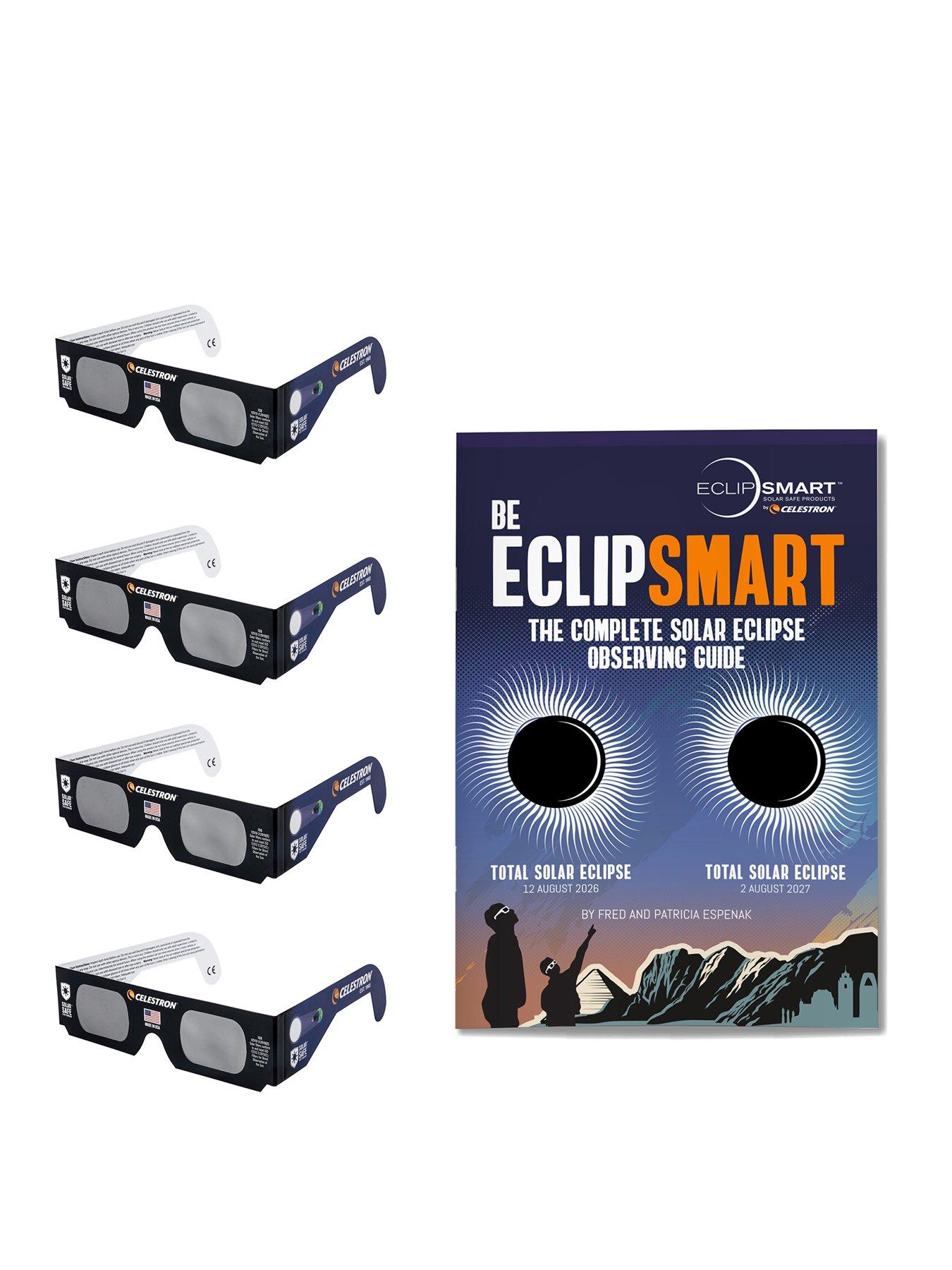 Image 1 of 6 of Celestron EclipSmart Solar Eclipse Observing Kit - (4) glasses (Paper) and (1) guidebook