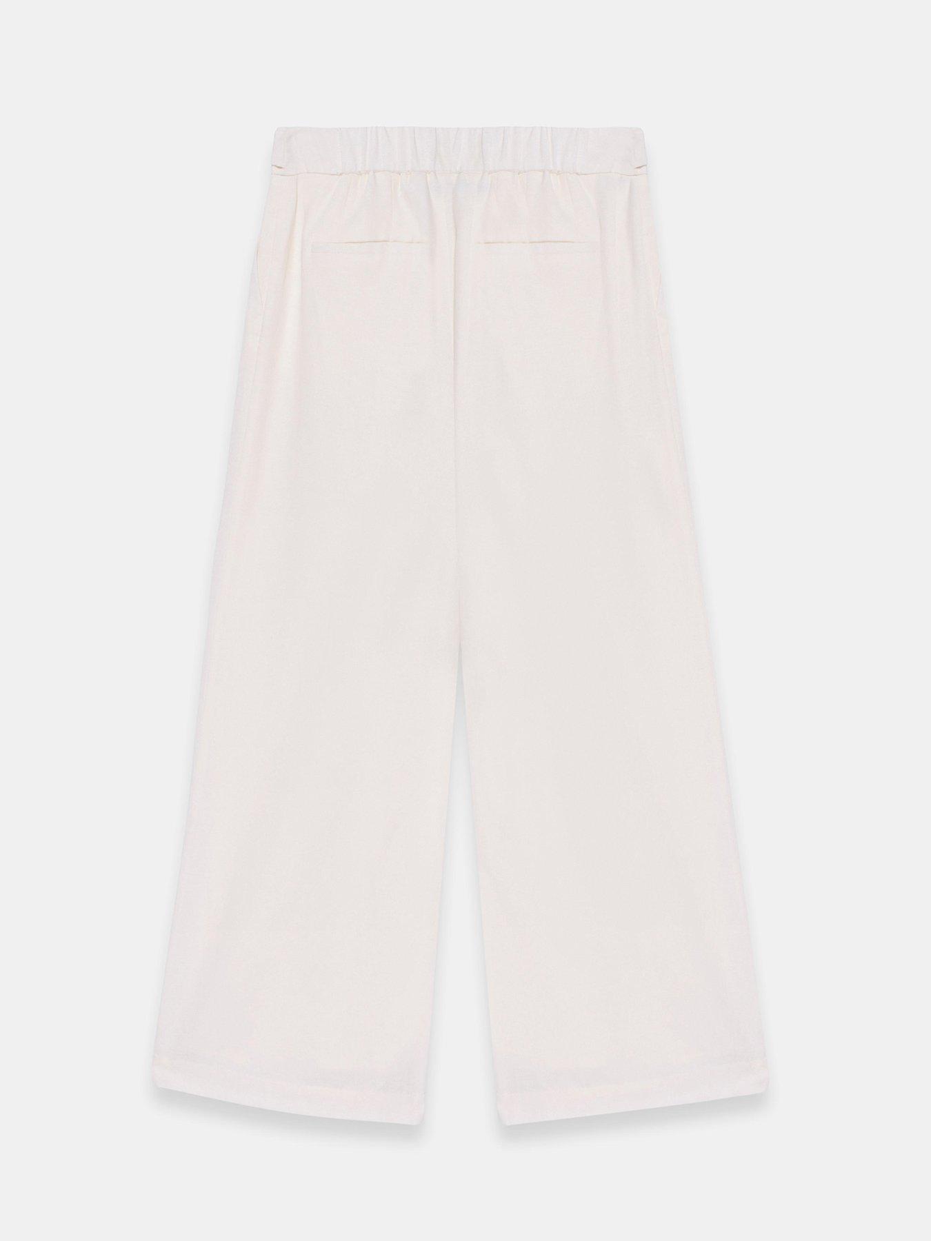 Image 6 of 6 of Mint Velvet Linen Crop Trousers - Ivory
