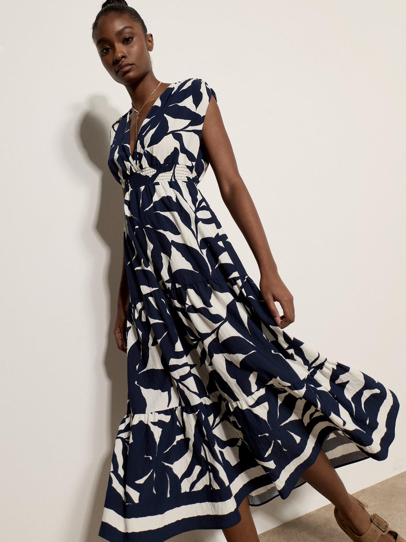 Image 3 of 4 of Apricot Apricot Silhouette Floral Tiered Dress