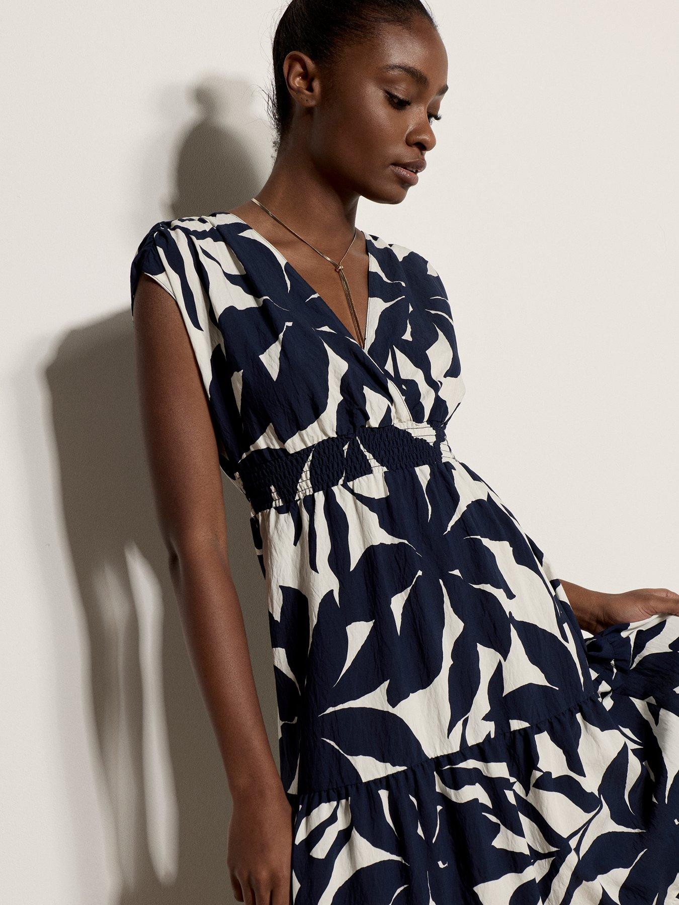 Image 4 of 4 of Apricot Apricot Silhouette Floral Tiered Dress
