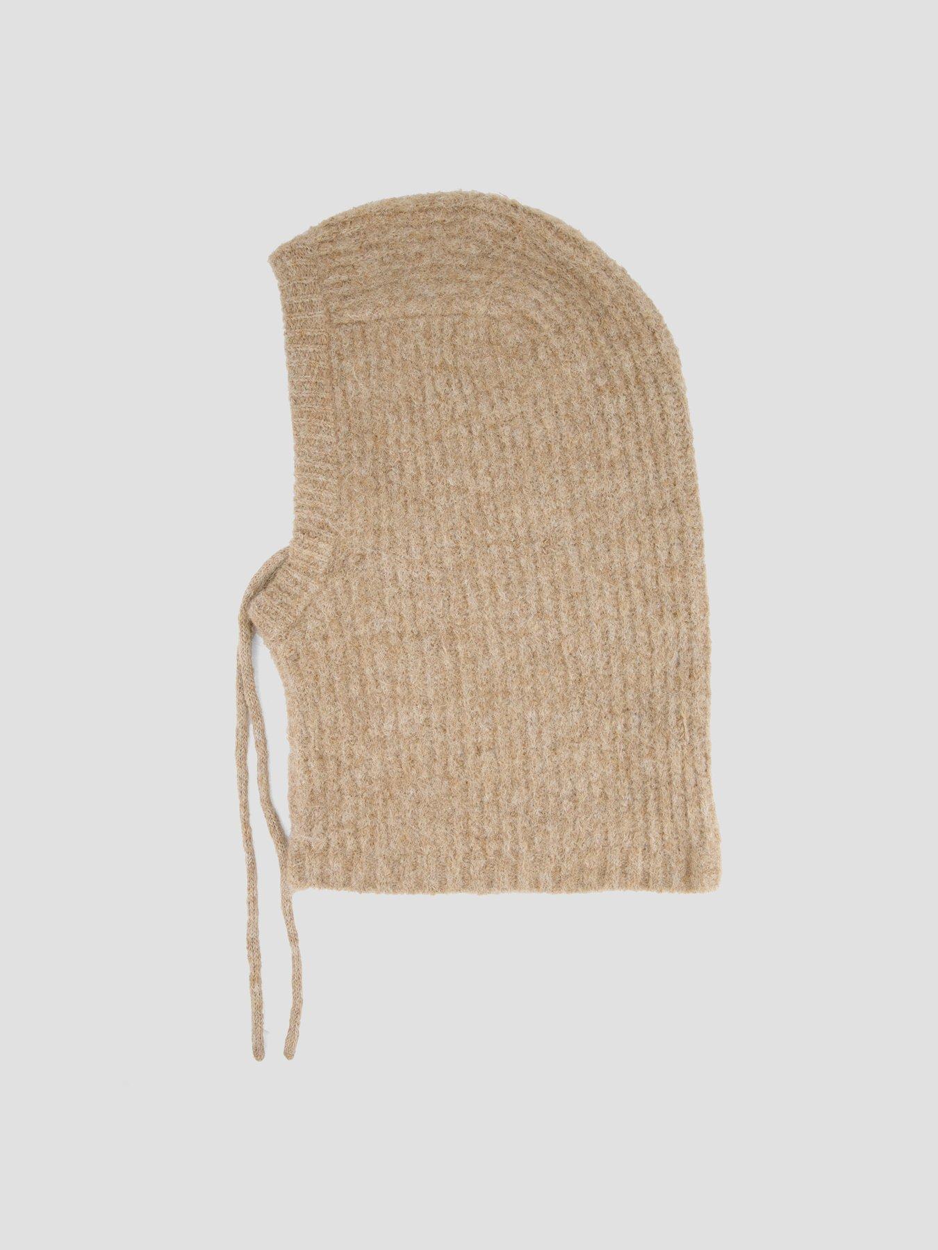 Image 5 of 7 of PIECES Womens Soft Touch Ribbed Tie Nambi Balaclava - Incense