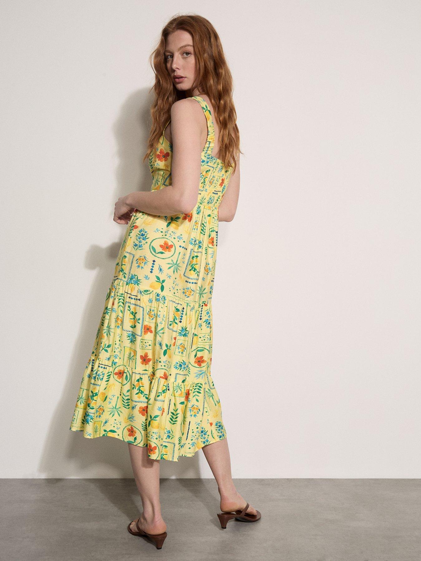 Image 2 of 4 of Apricot Capri Postcard Tiered Midi Dress