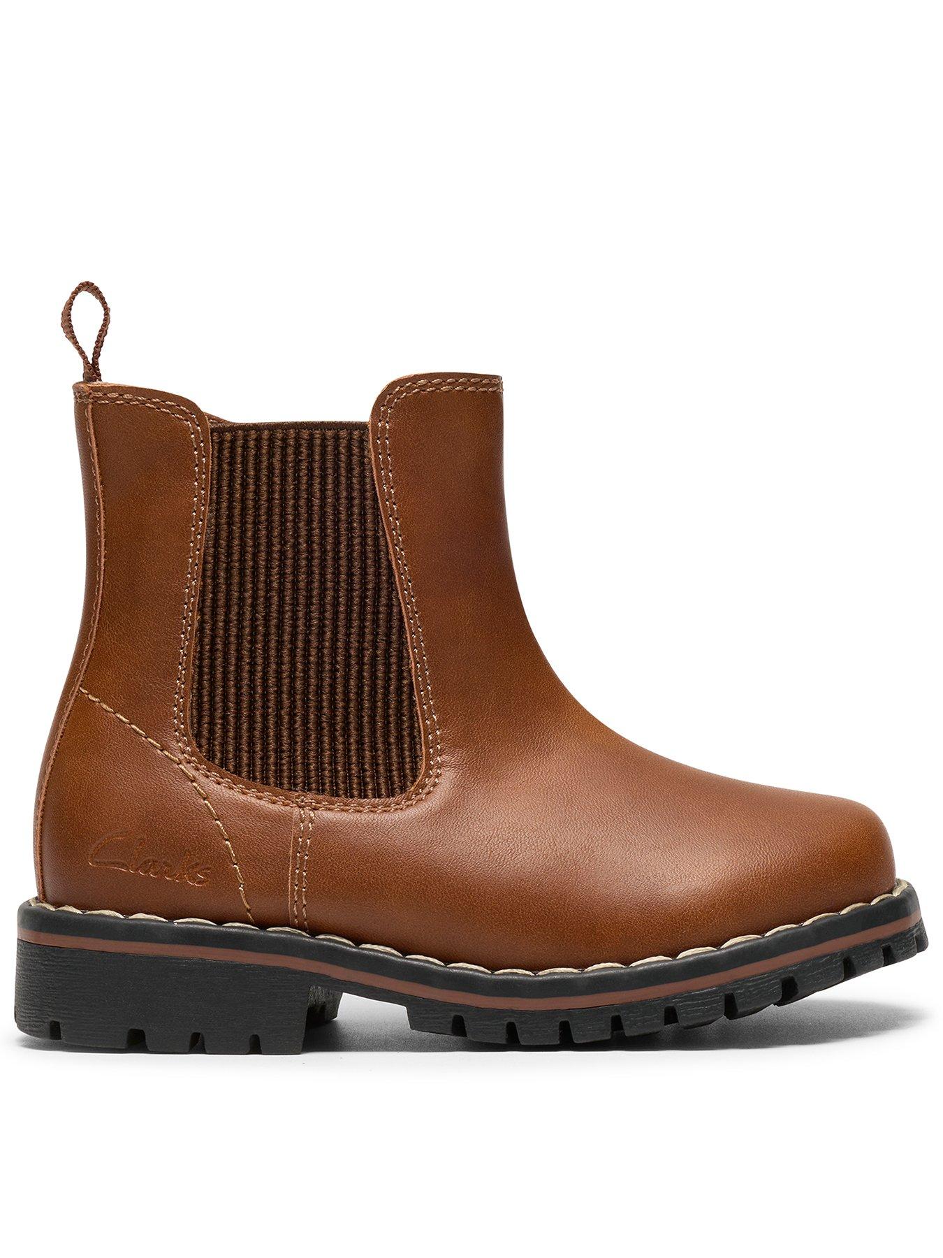Clarks Toddler Cliff Chelsea Boot - Brown